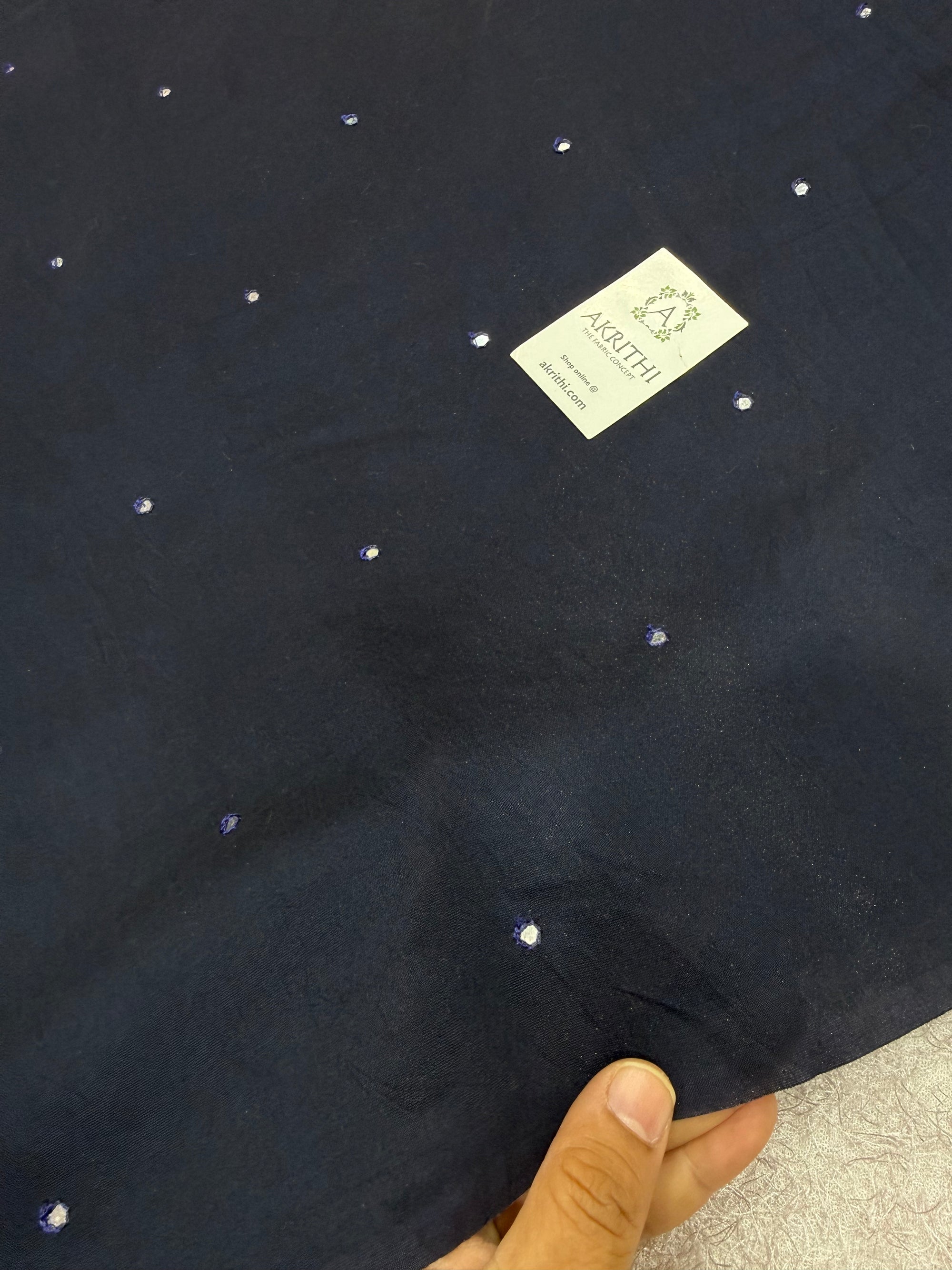 PURE CHANDERI MIRROR FABRIC