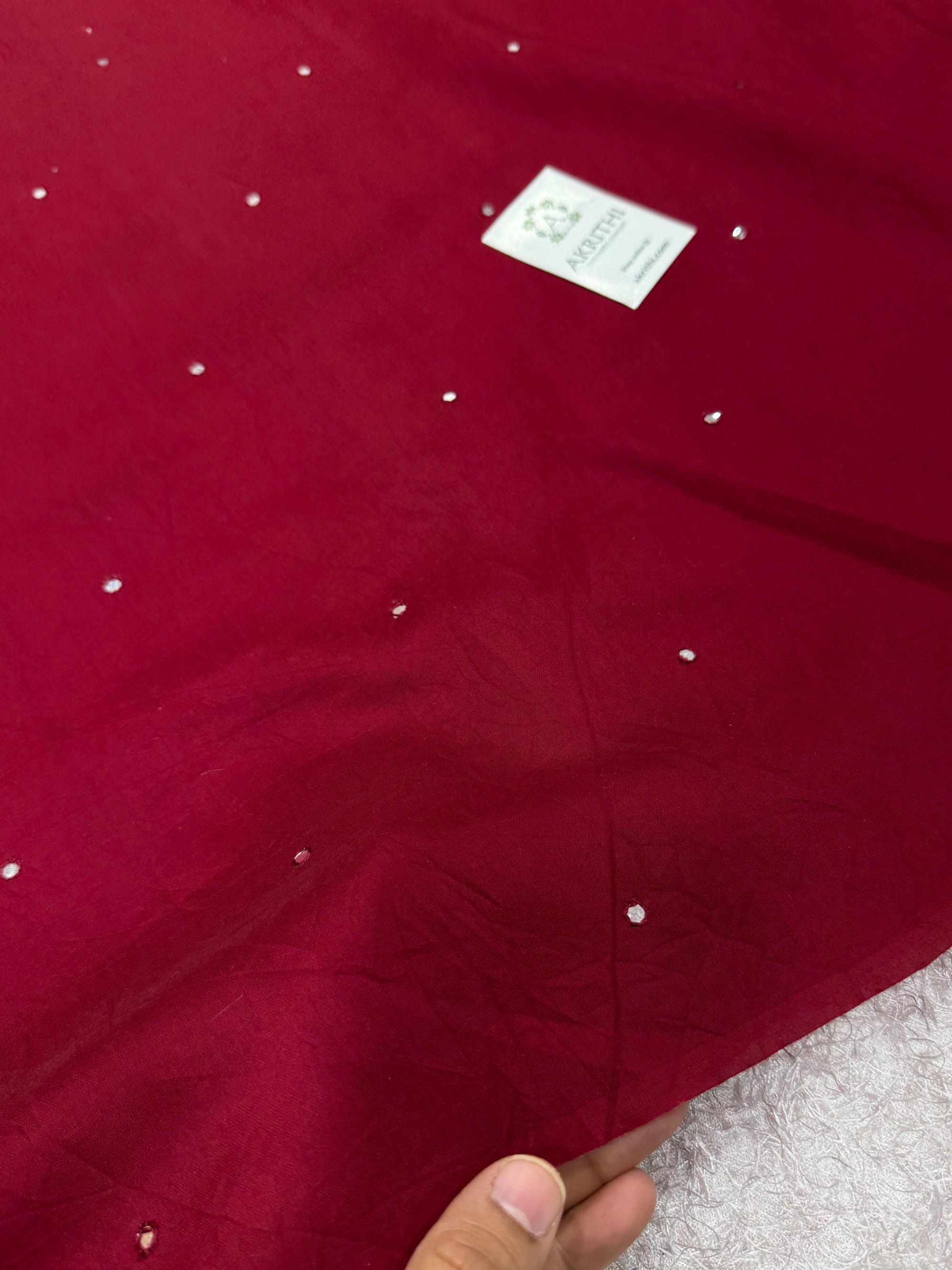 PURE CHANDERI MIRROR FABRIC