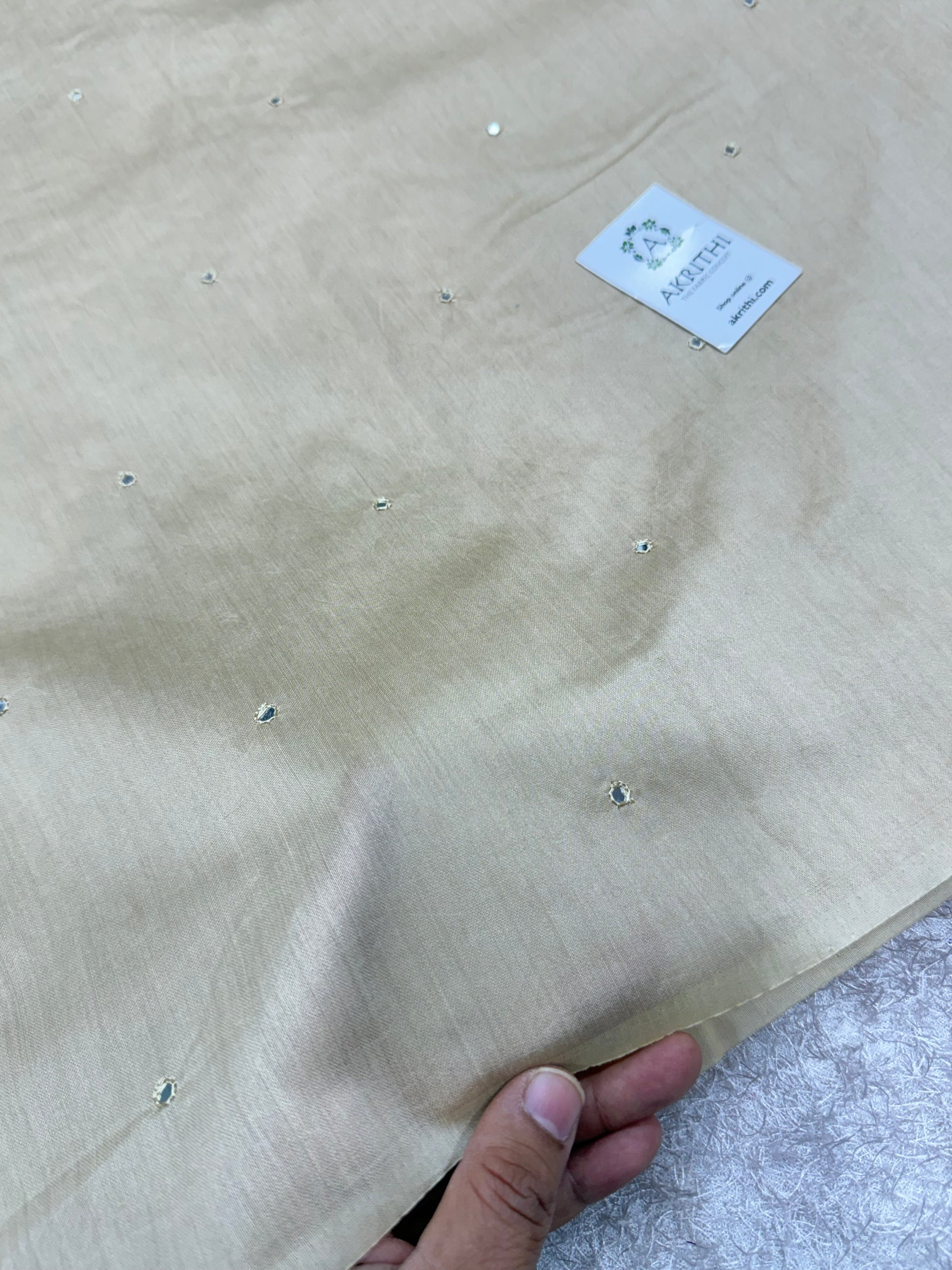 PURE CHANDERI MIRROR FABRIC