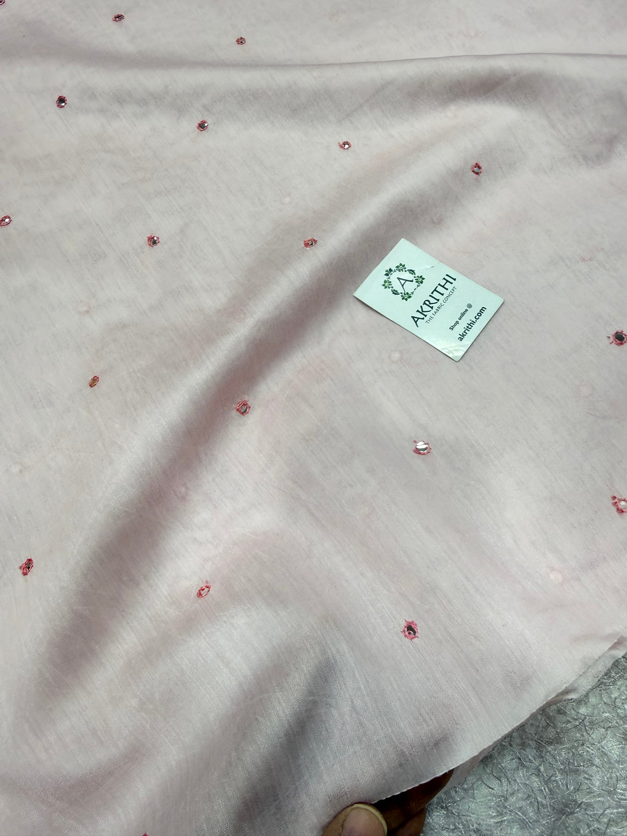 PURE CHANDERI MIRROR FABRIC