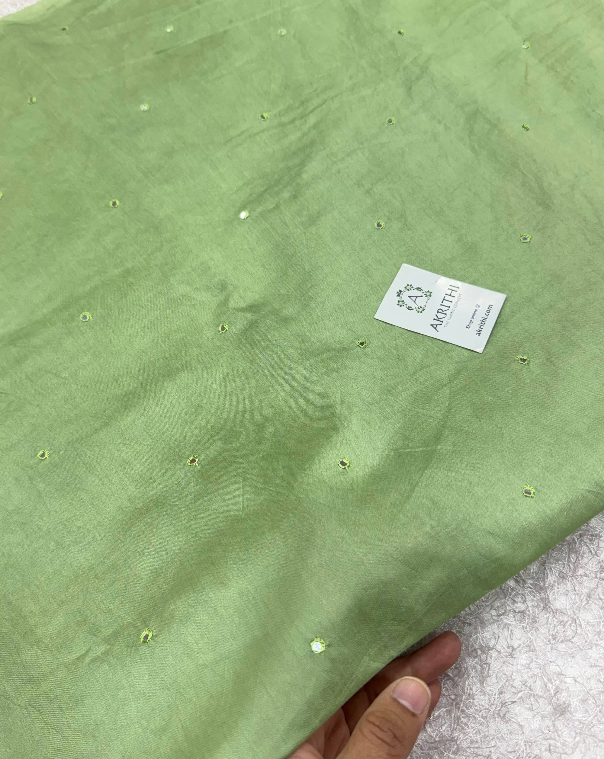 PURE CHANDERI MIRROR FABRIC