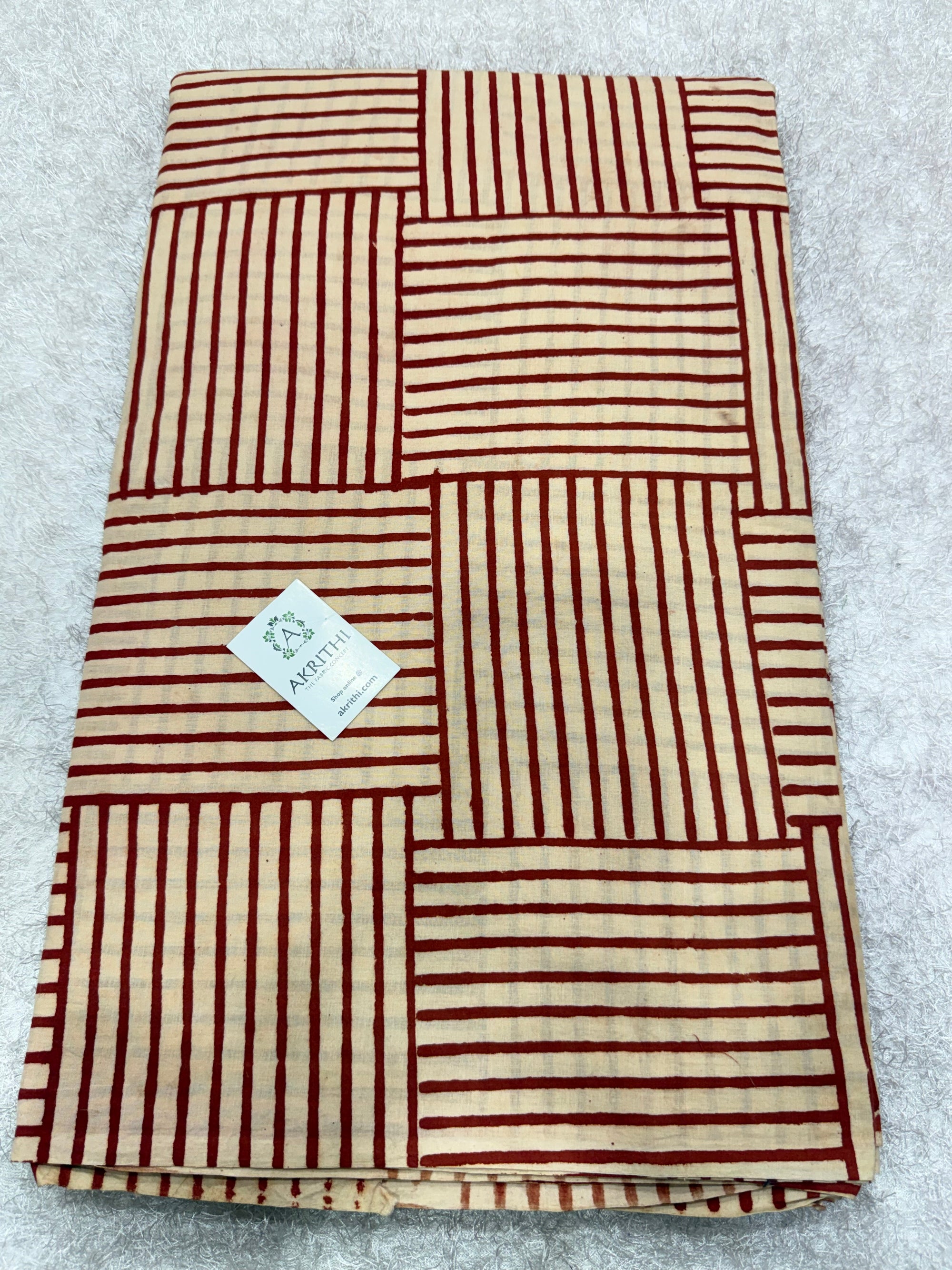 Bagru Hand block printed cotton fabric