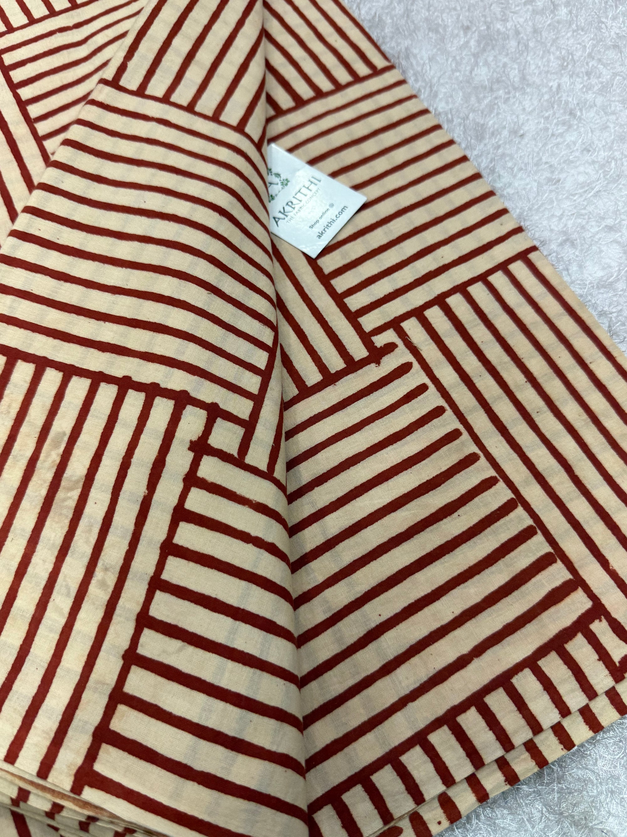 Bagru Hand block printed cotton fabric