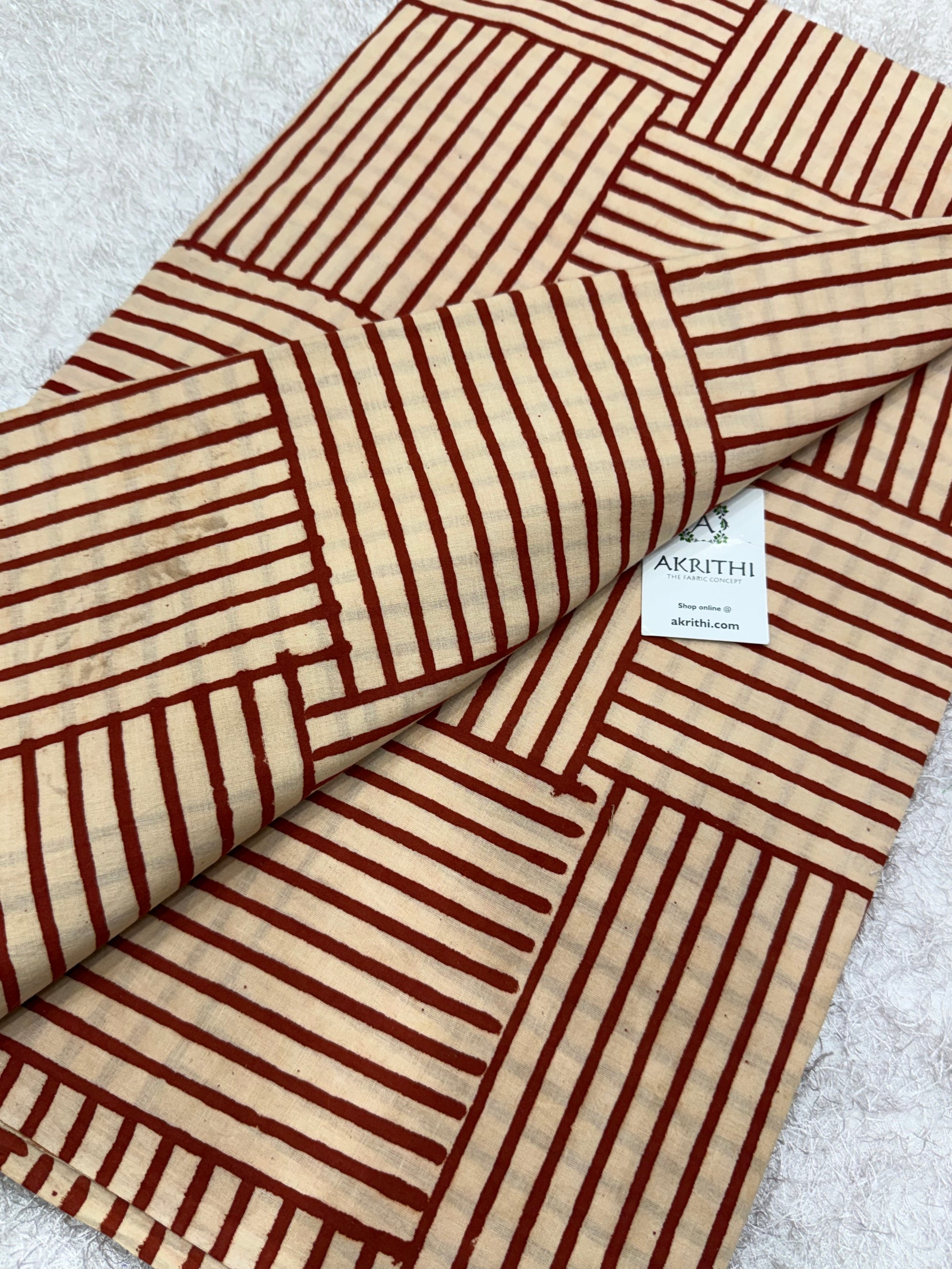 Bagru Hand block printed cotton fabric