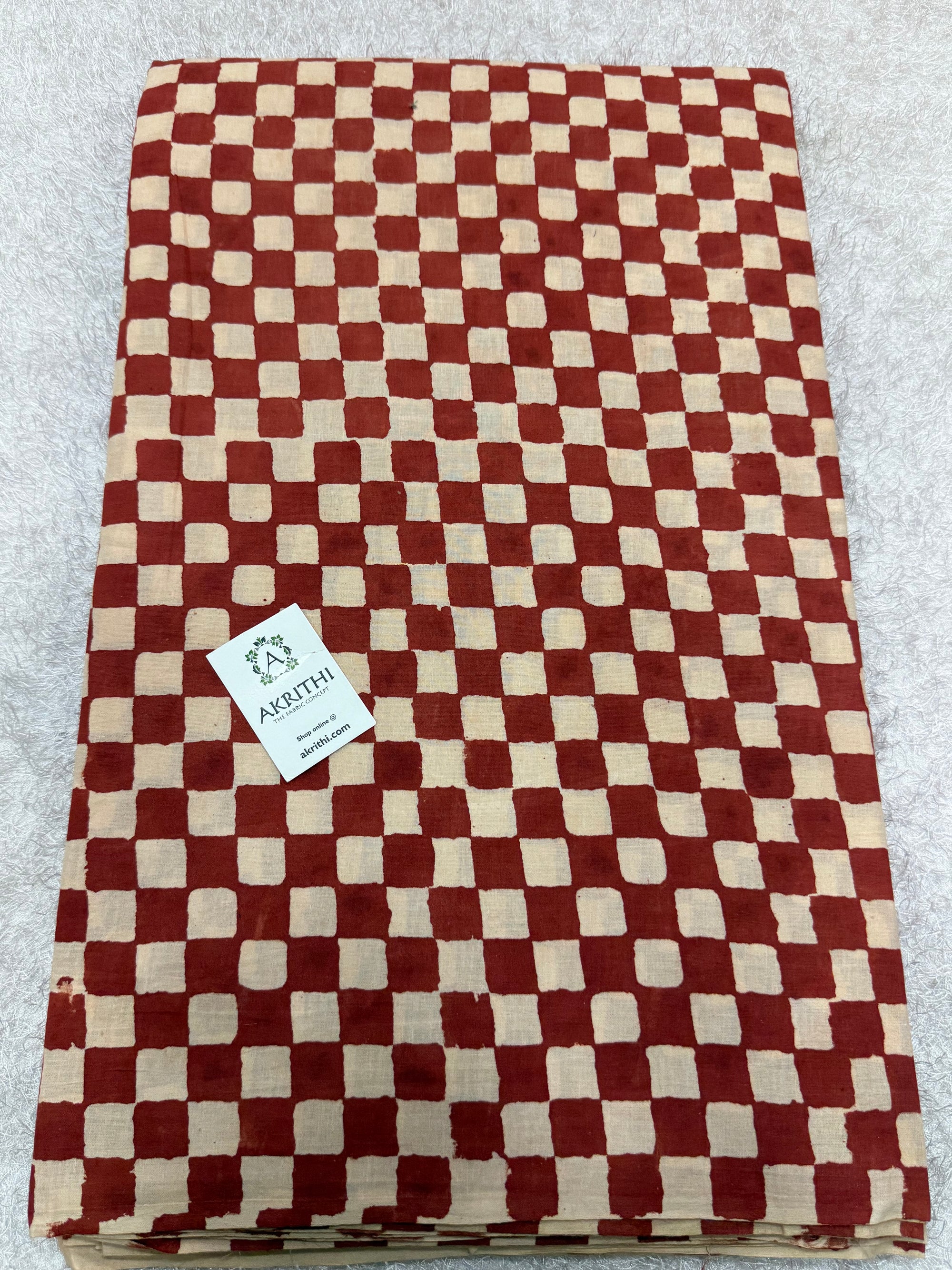 Bagru Hand block printed cotton fabric