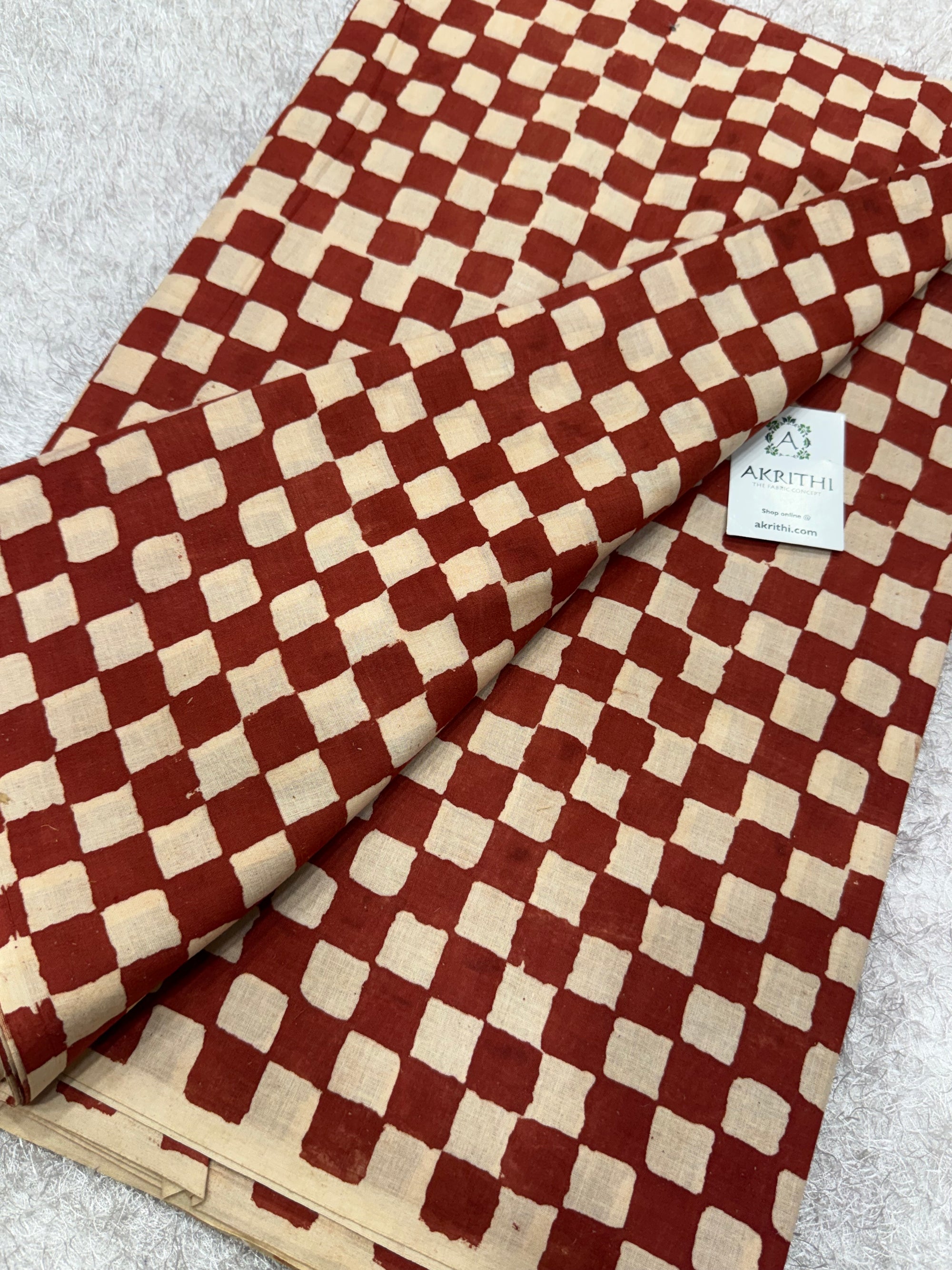 Bagru Hand block printed cotton fabric