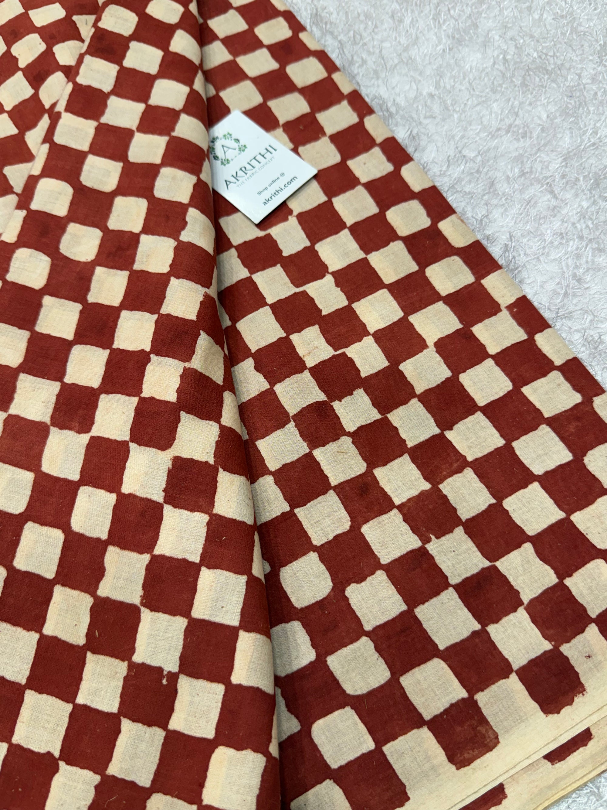 Bagru Hand block printed cotton fabric