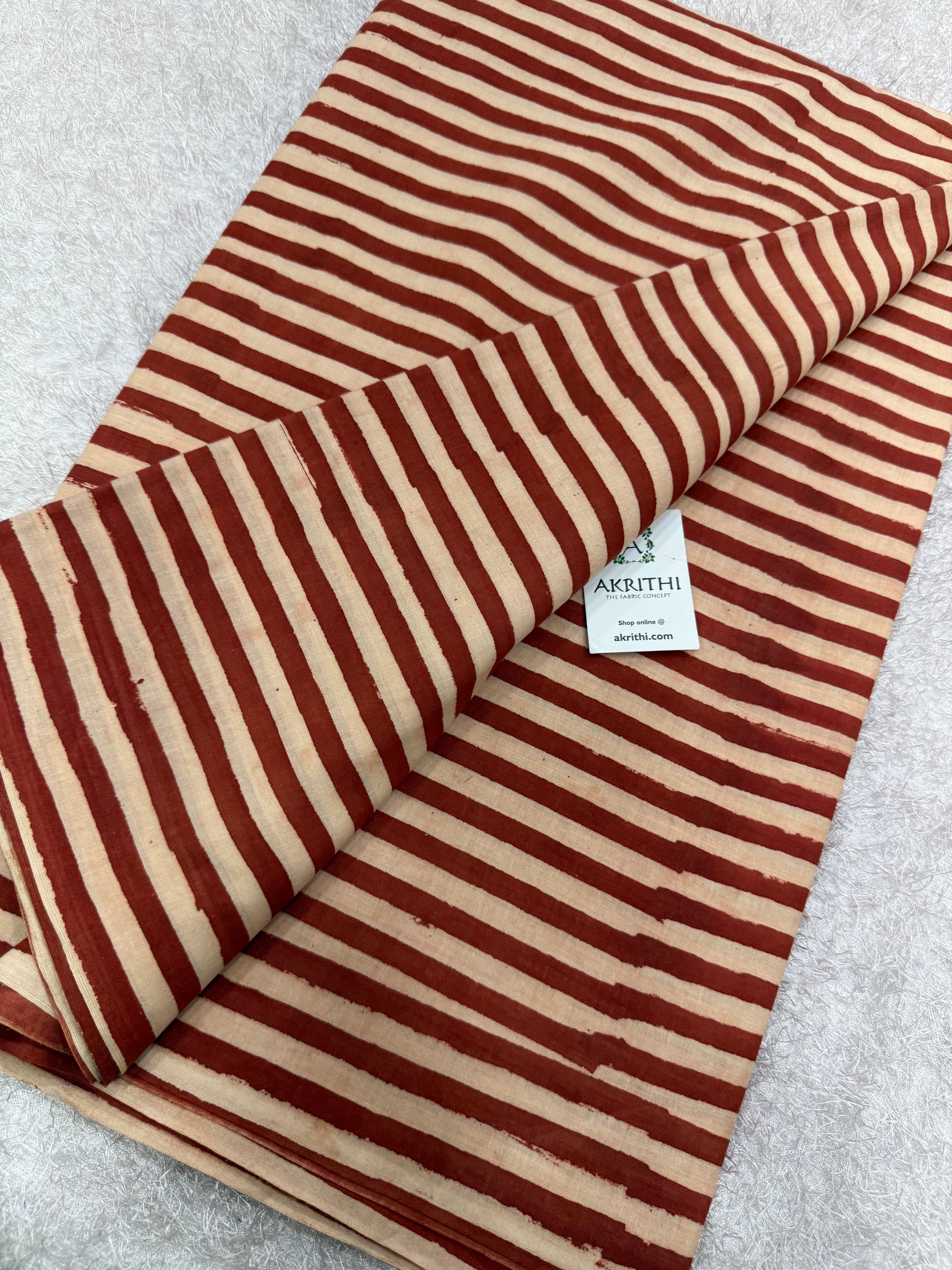 Bagru Hand block printed cotton fabric