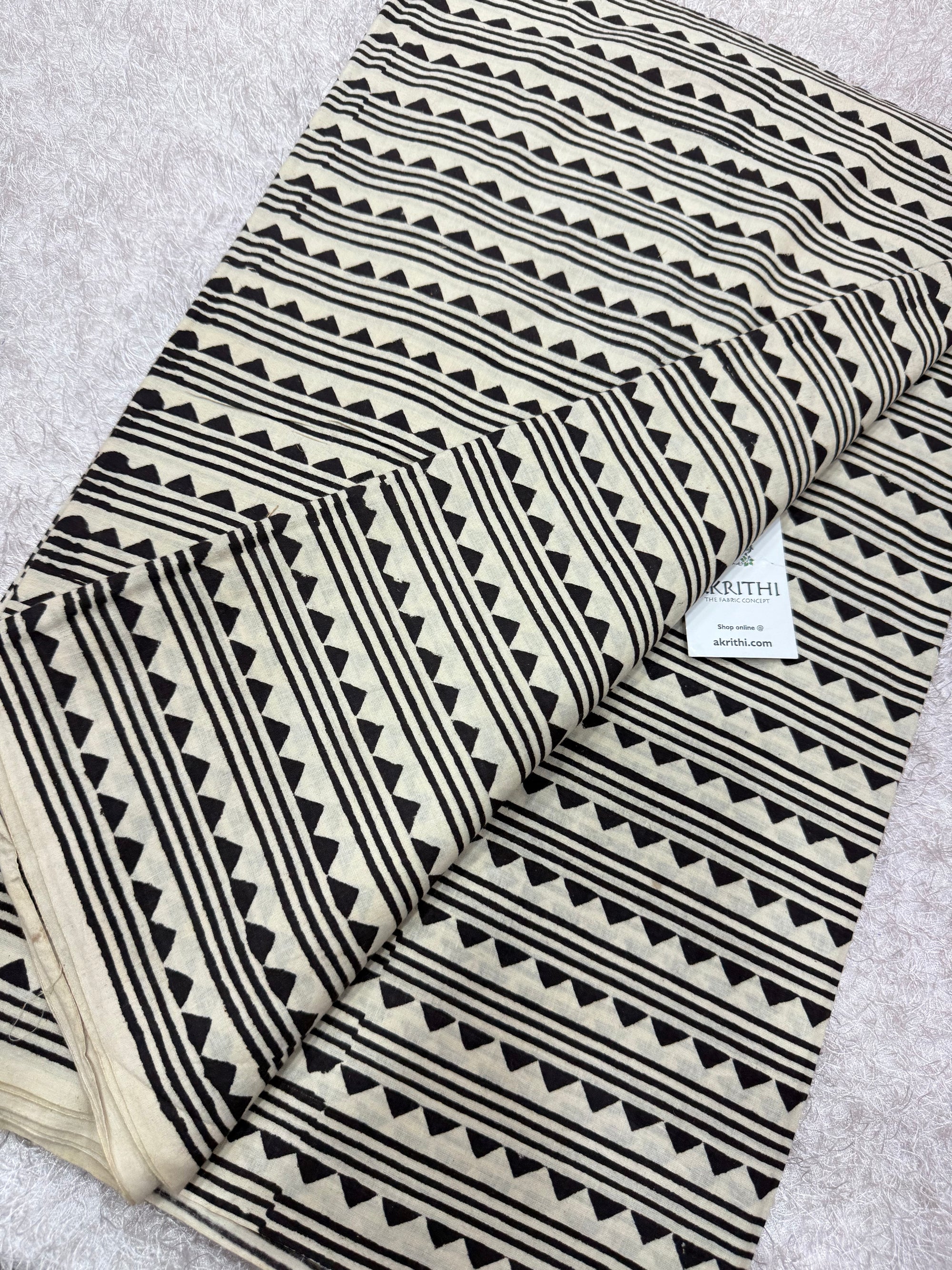 Bagru Hand block printed cotton fabric
