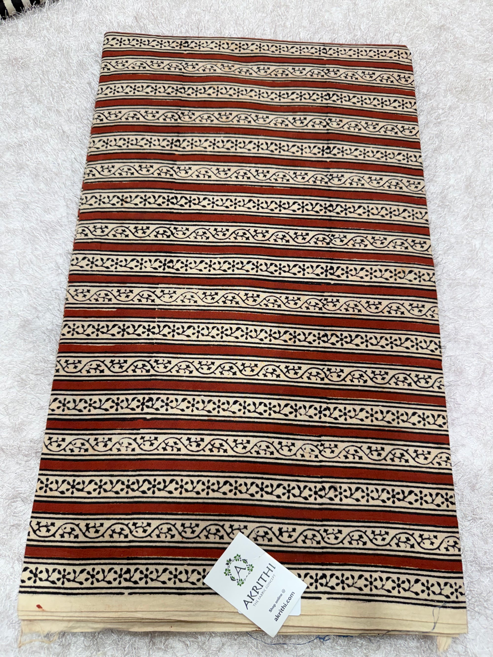 Bagru Hand block printed cotton fabric