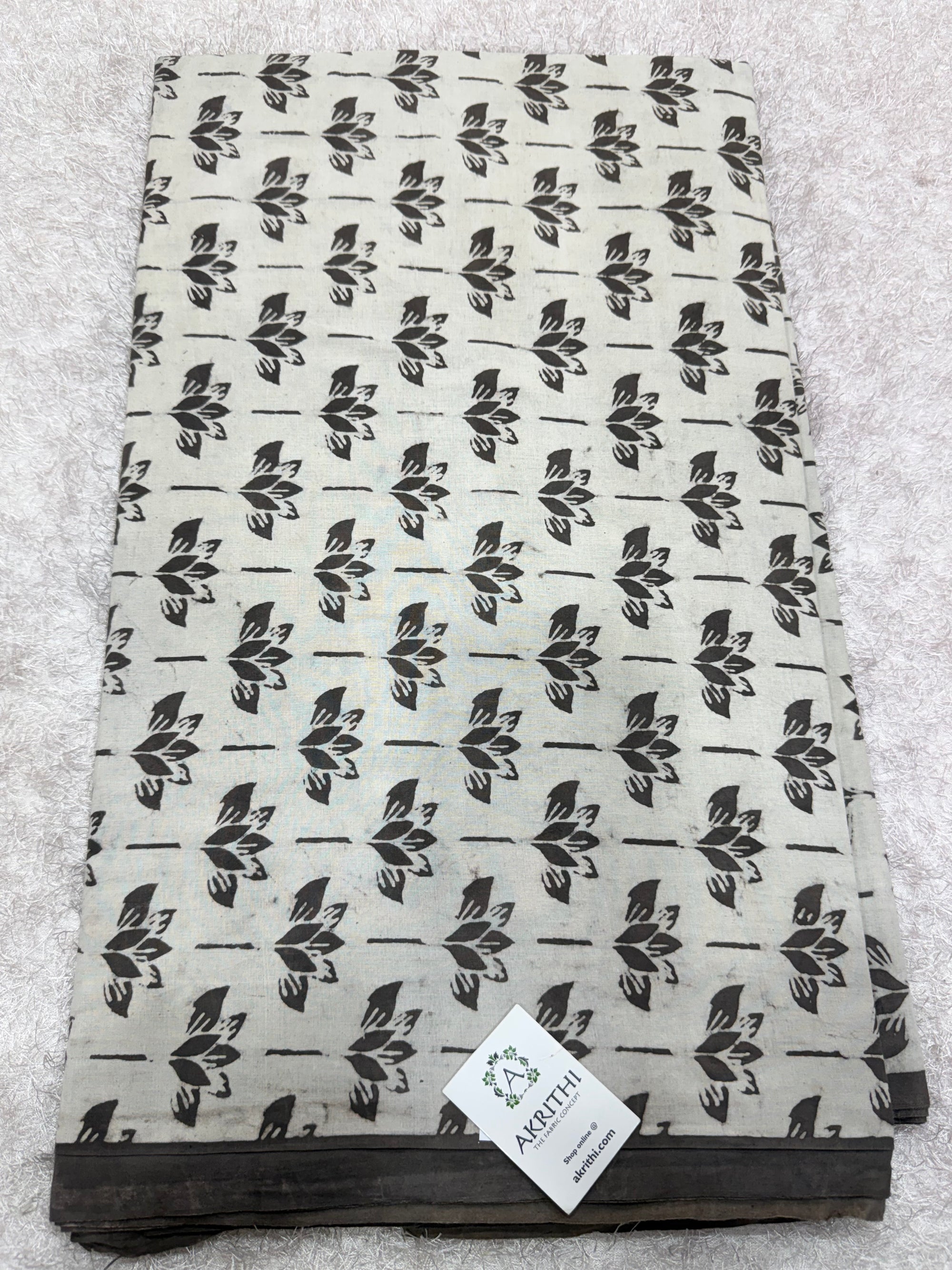 Dabu Hand block printed cotton fabric