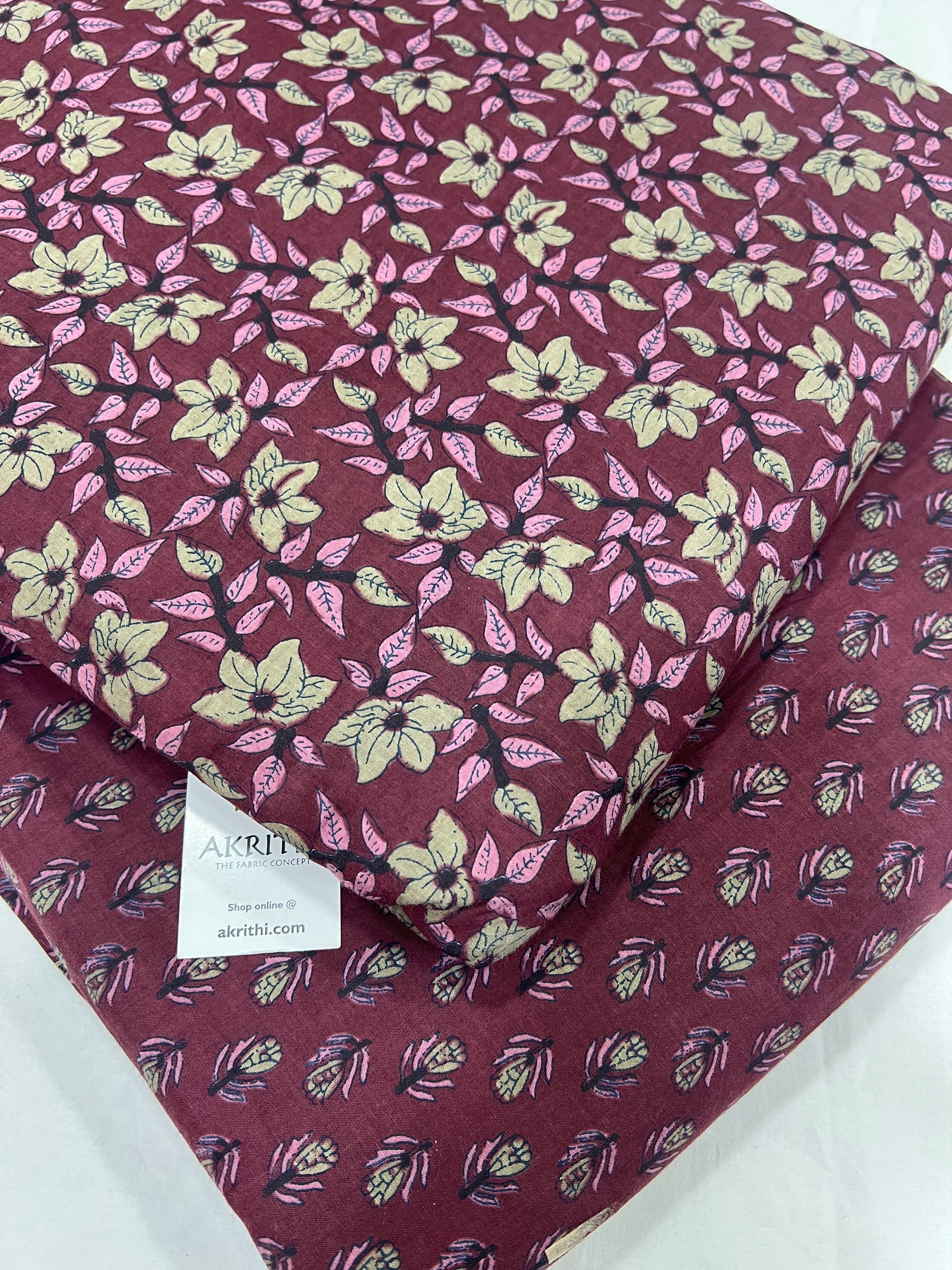 Buy pure cotton fabrics online Plain cotton and printed cotton fabrics. Akrithi