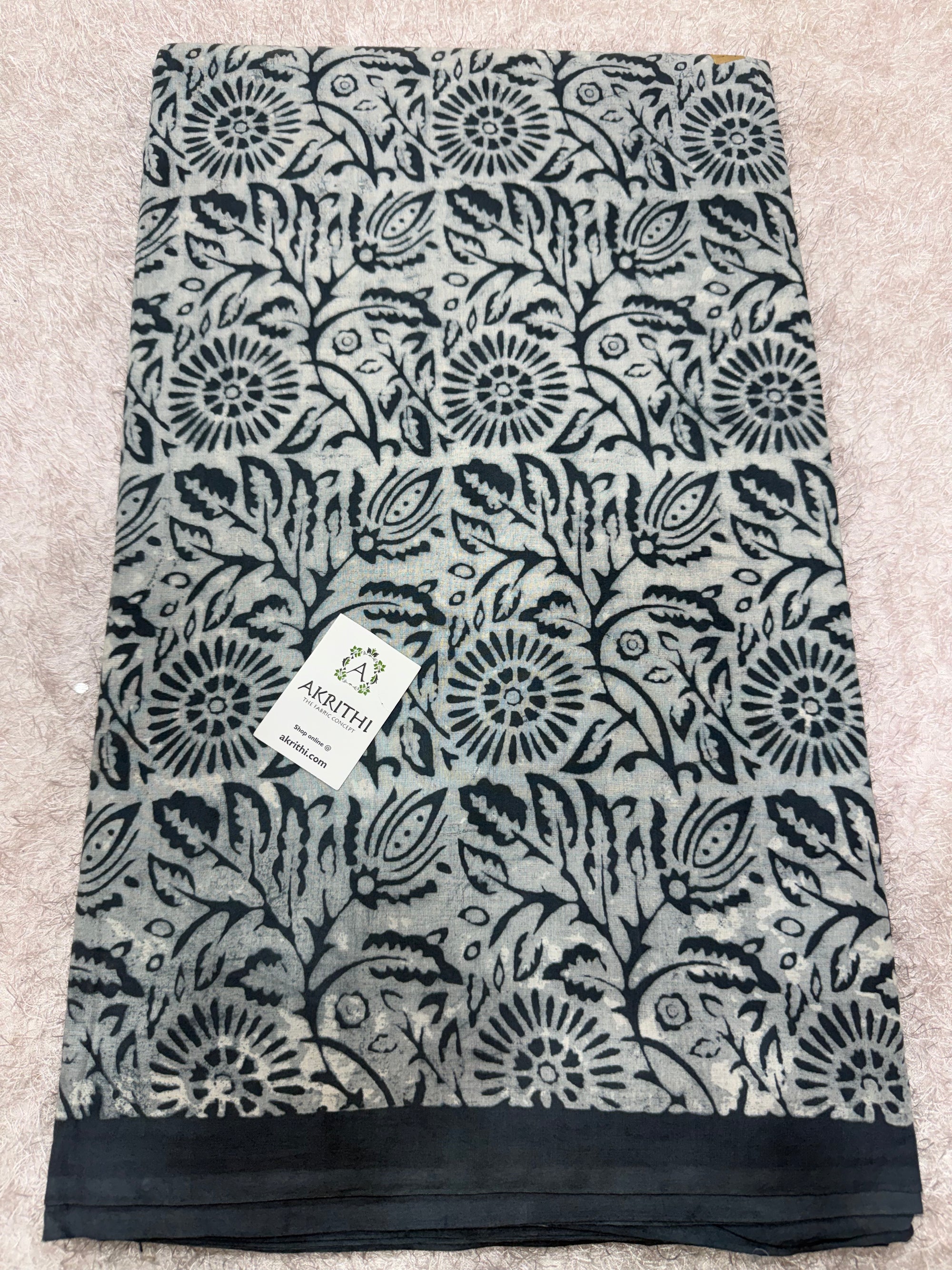 Dabu Hand block printed cotton fabric