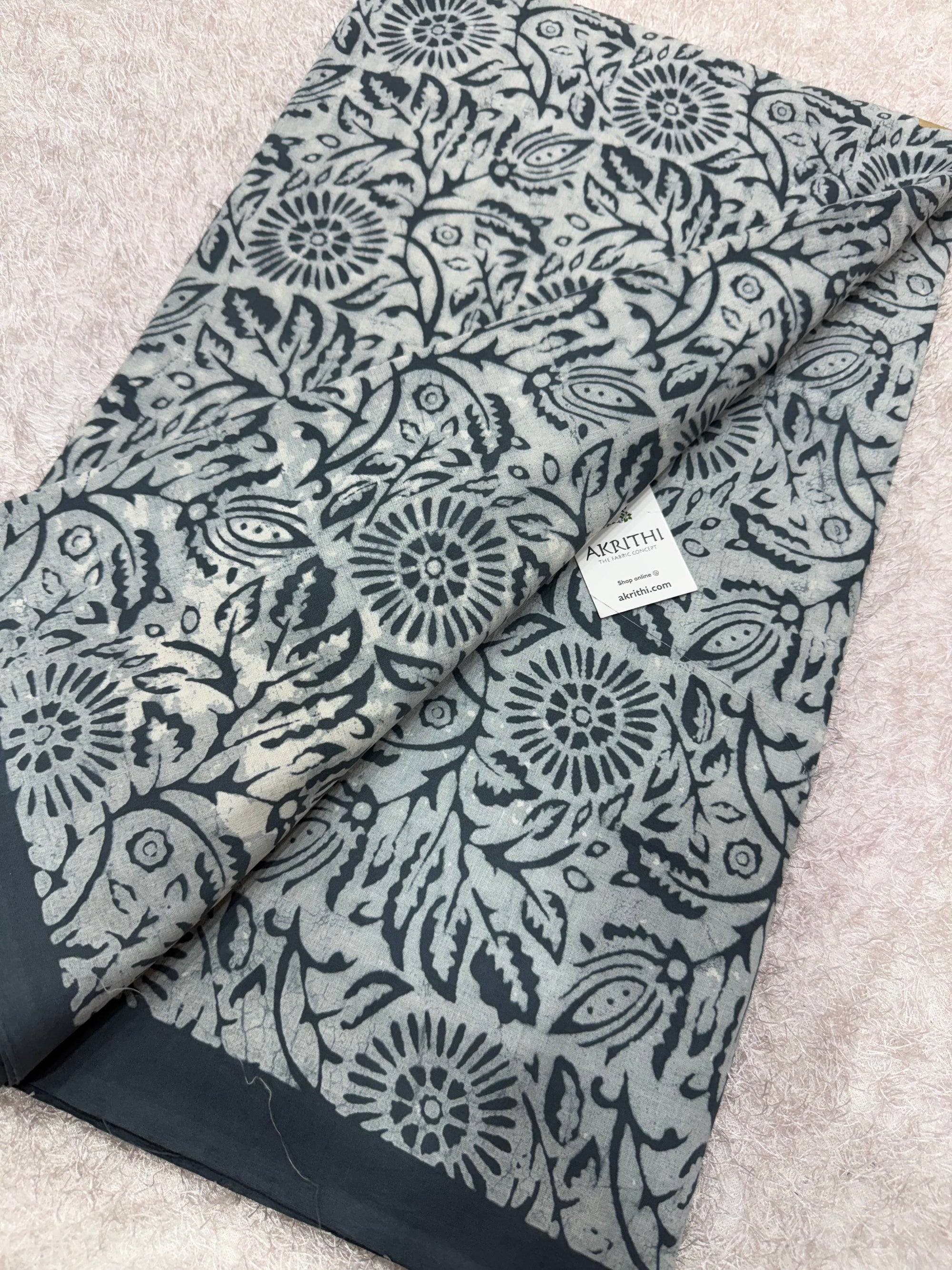 Dabu Hand block printed cotton fabric