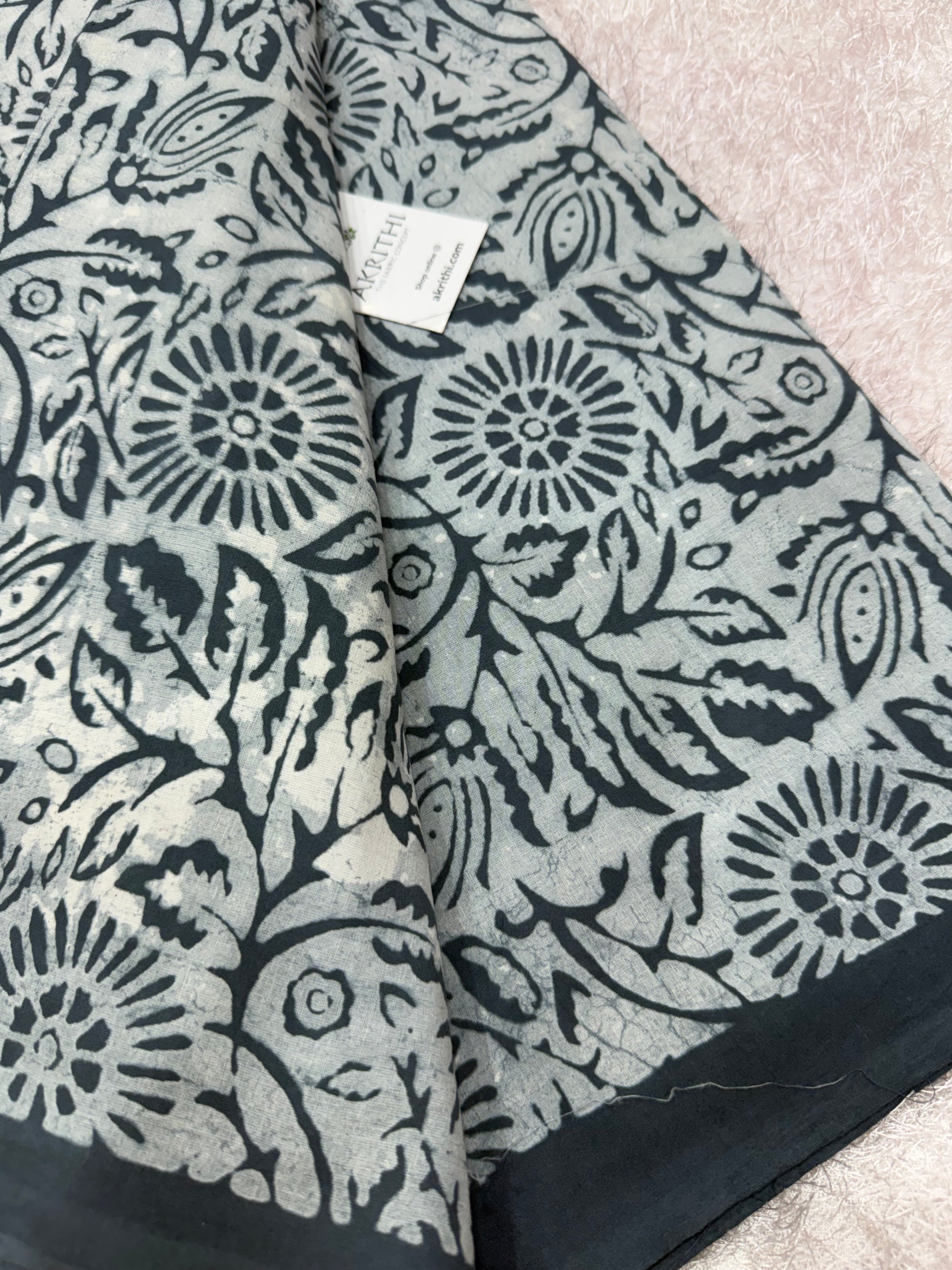 Dabu Hand block printed cotton fabric
