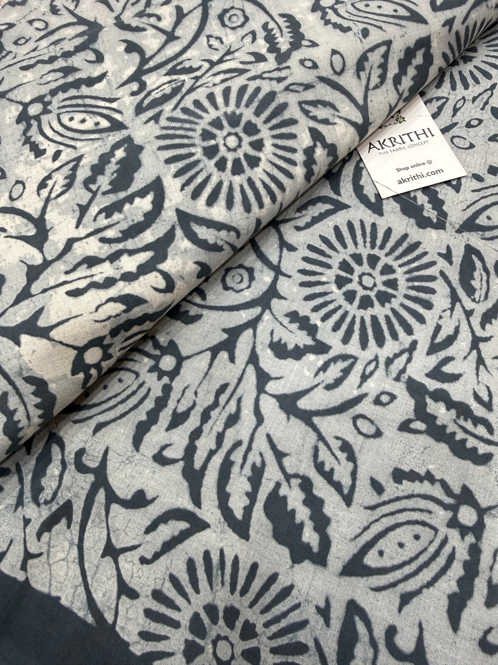 Dabu Hand block printed cotton fabric