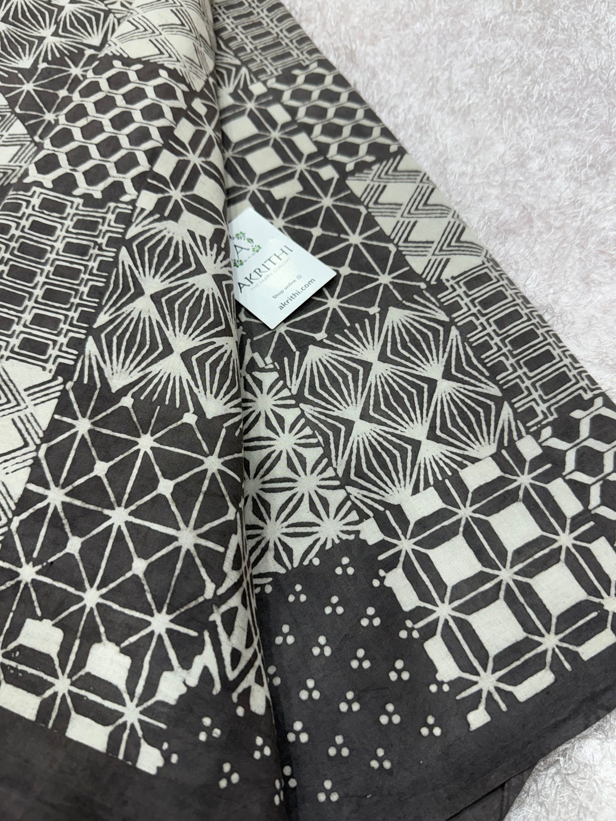 Dabu Hand block printed cotton fabric