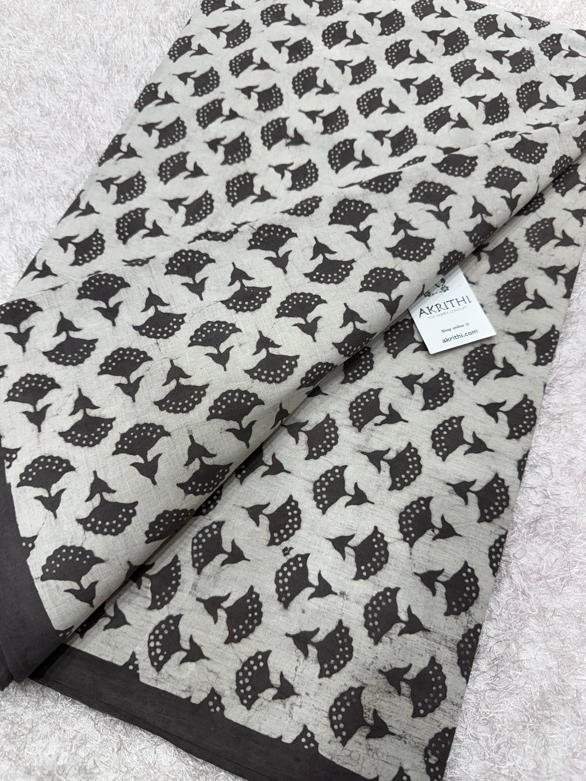 Dabu Hand block printed cotton fabric