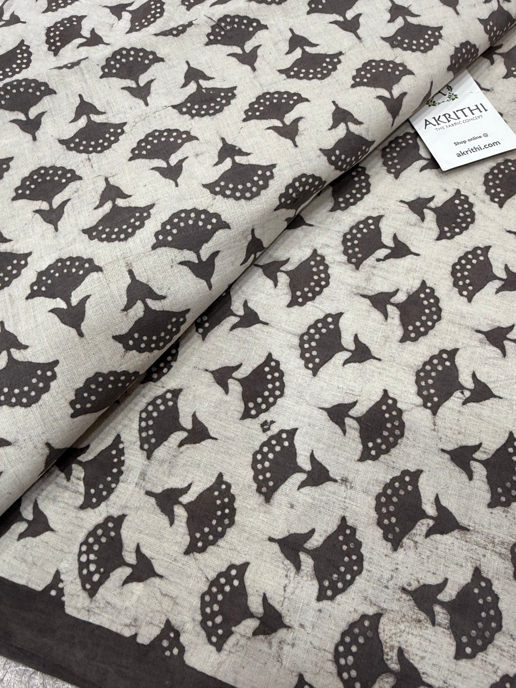 Dabu Hand block printed cotton fabric
