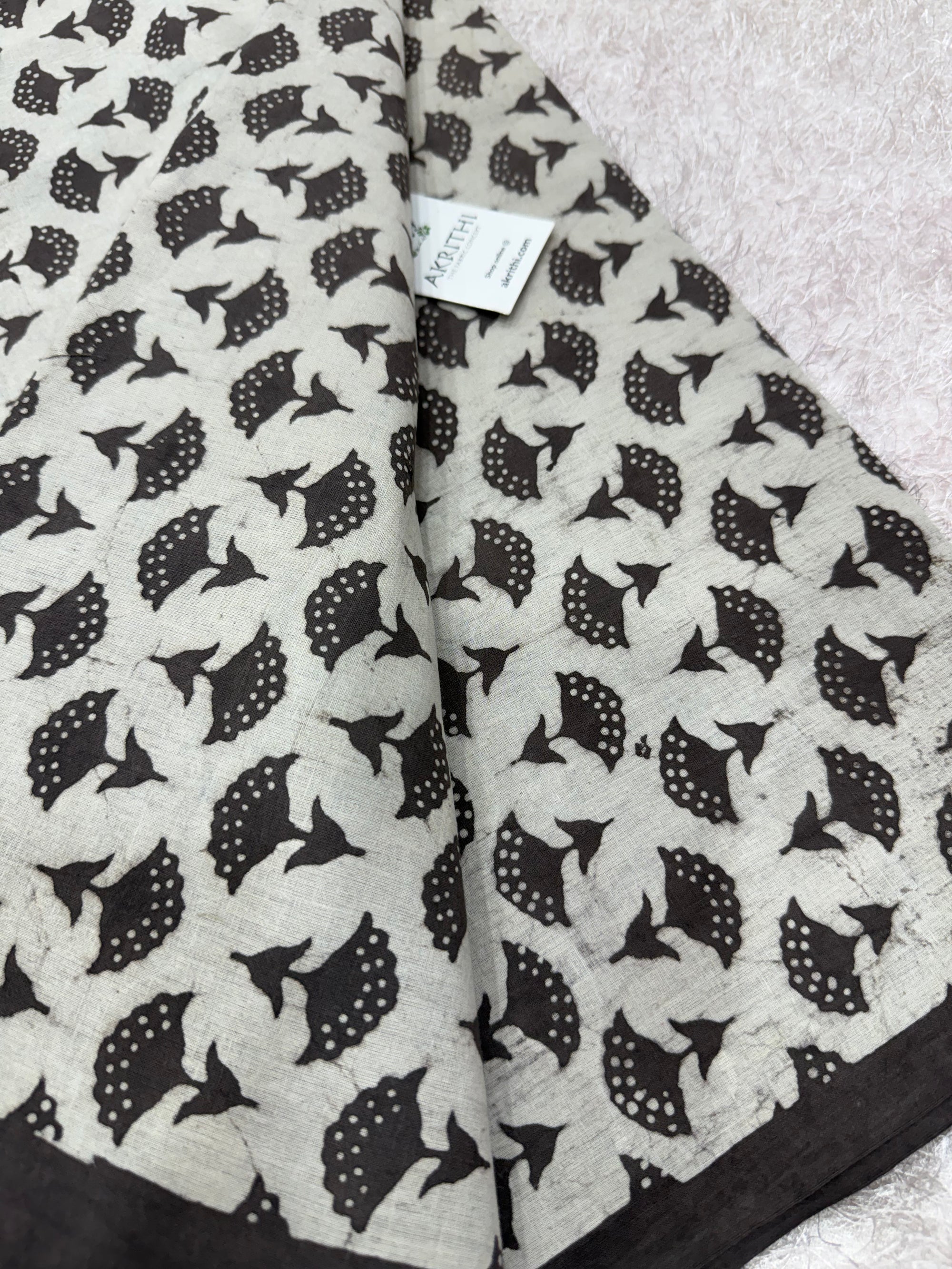 Dabu Hand block printed cotton fabric