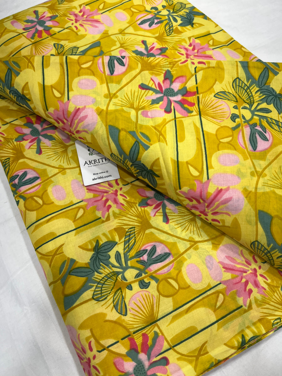 Printed pure cotton fabric