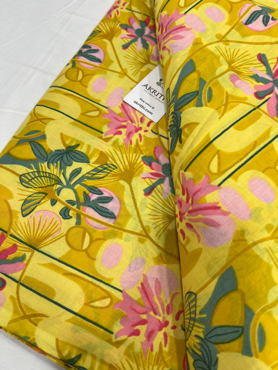 Printed pure cotton fabric