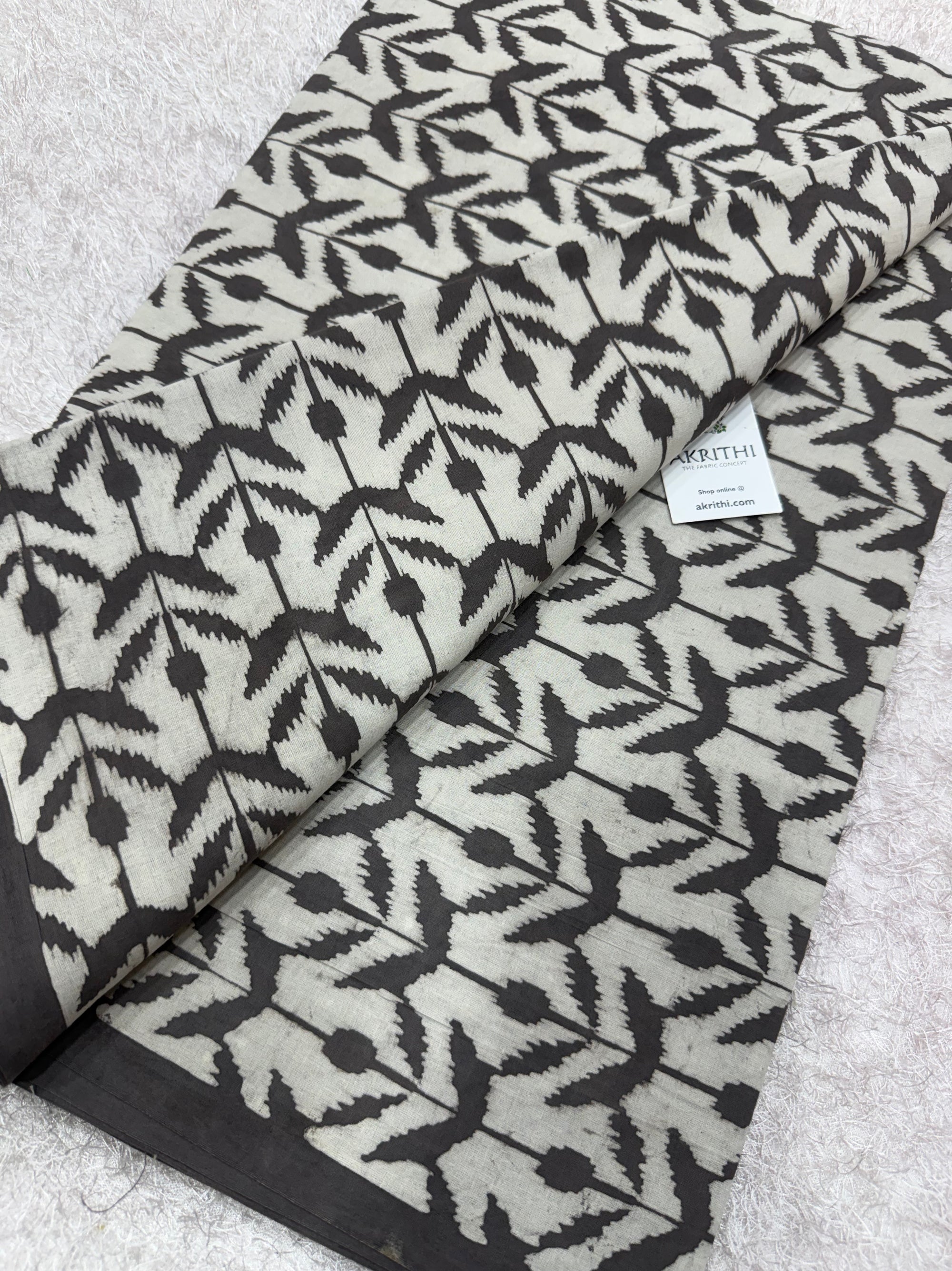 Dabu Hand block printed cotton fabric