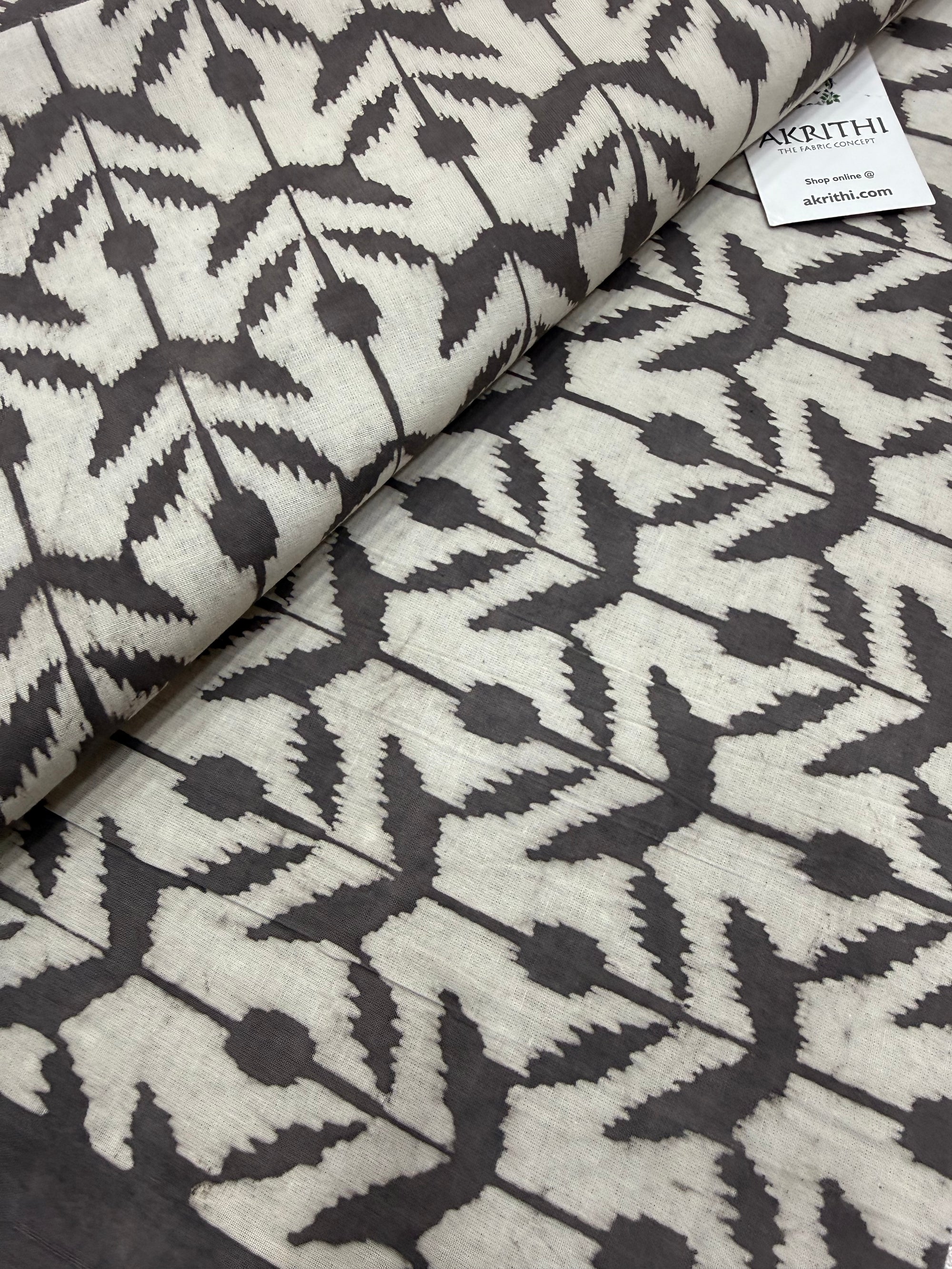 Dabu Hand block printed cotton fabric