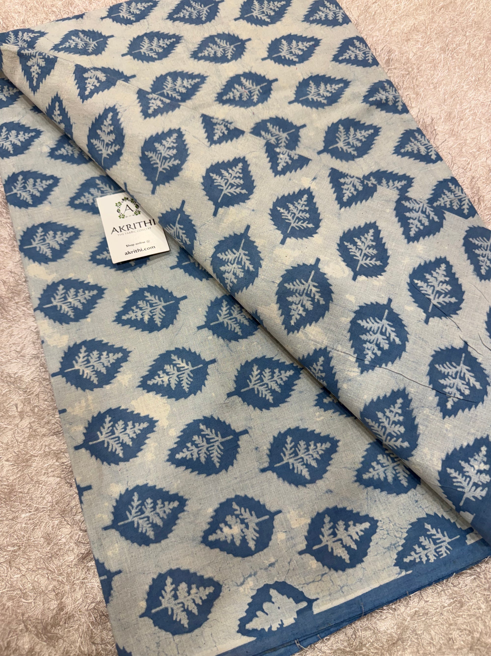 Dabu Hand block printed cotton fabric