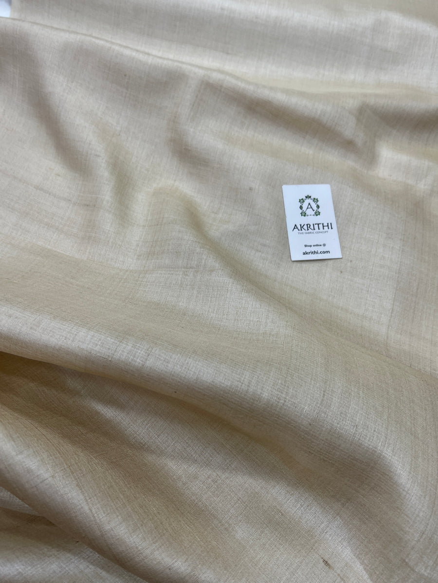 DYEABLE HANDLOOM PURE TUSSAR SILK FABRIC