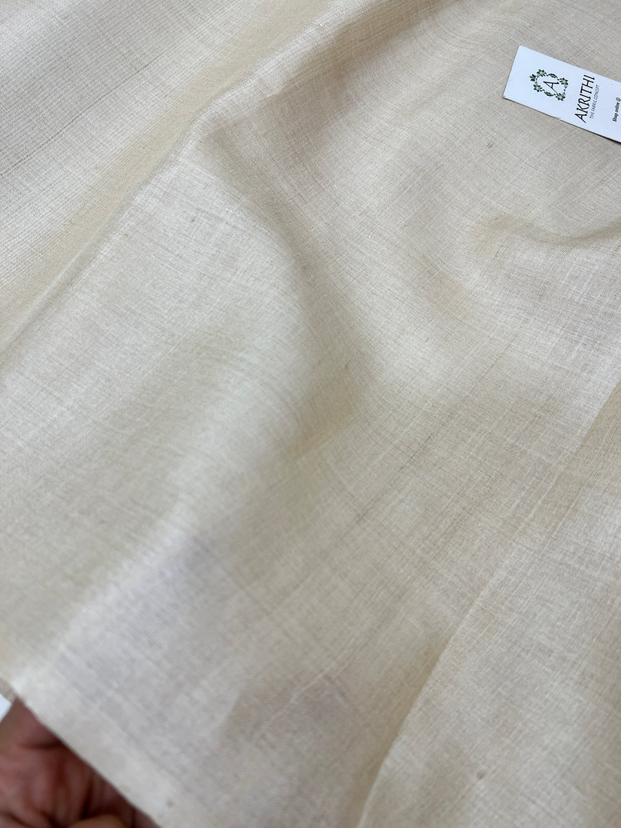 DYEABLE HANDLOOM PURE TUSSAR SILK FABRIC