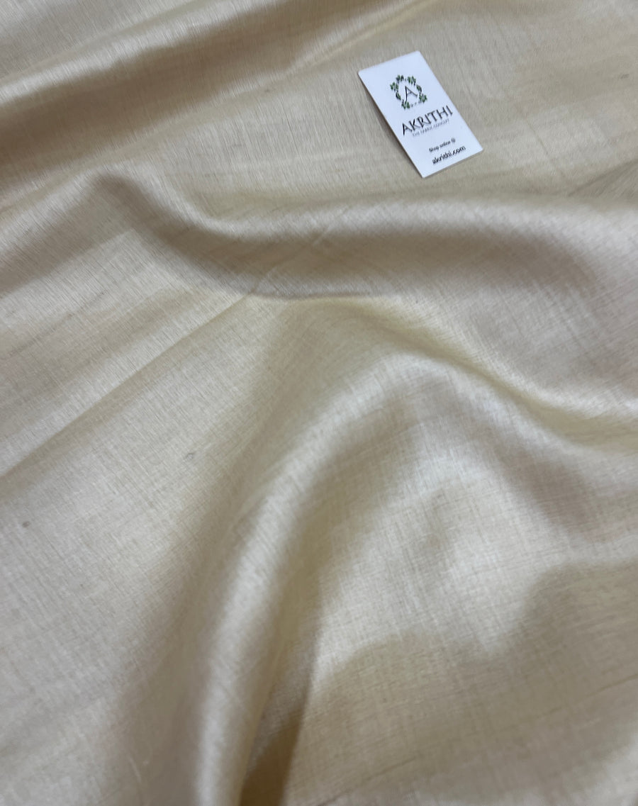 DYEABLE HANDLOOM PURE TUSSAR SILK FABRIC