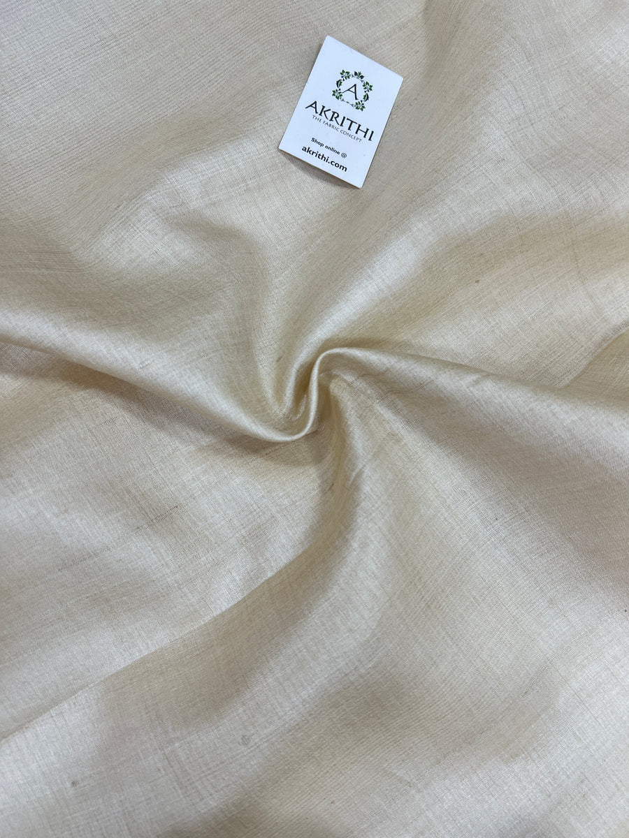 DYEABLE HANDLOOM PURE TUSSAR SILK FABRIC