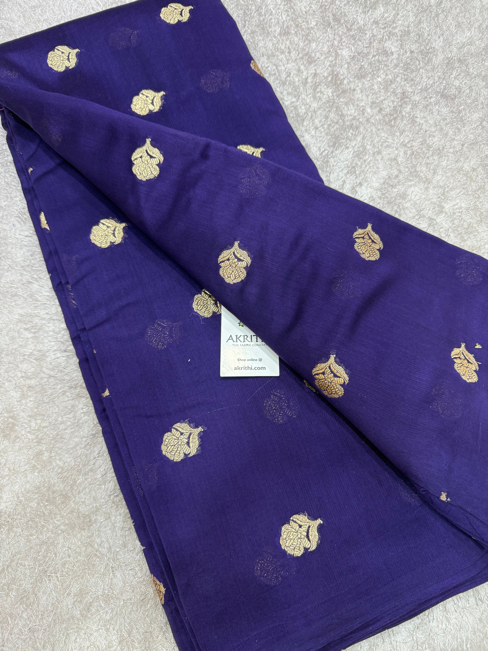 Woven pure silk chanderi fabric