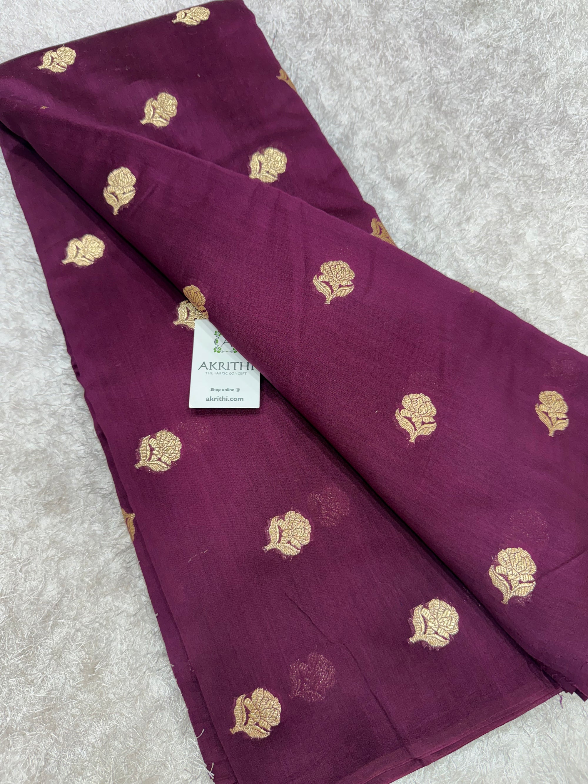 Woven pure silk chanderi fabric