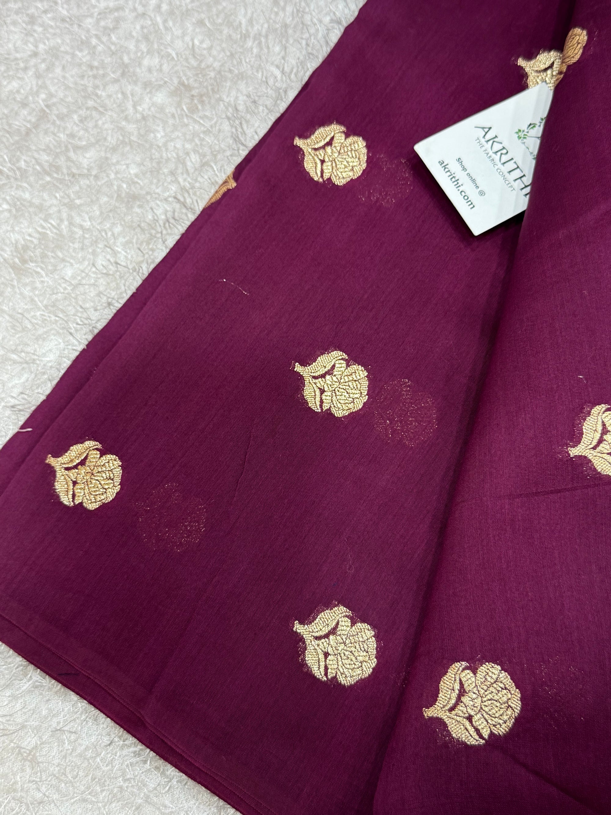 Woven pure silk chanderi fabric