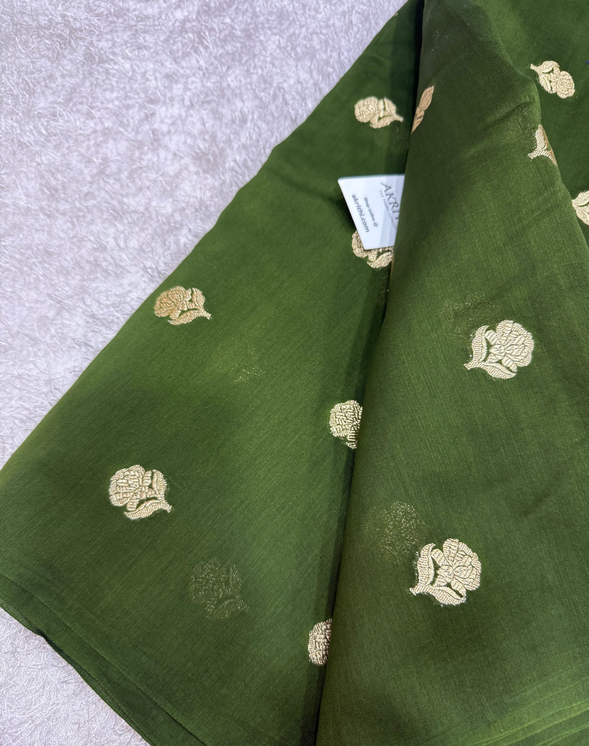 Woven pure silk chanderi fabric