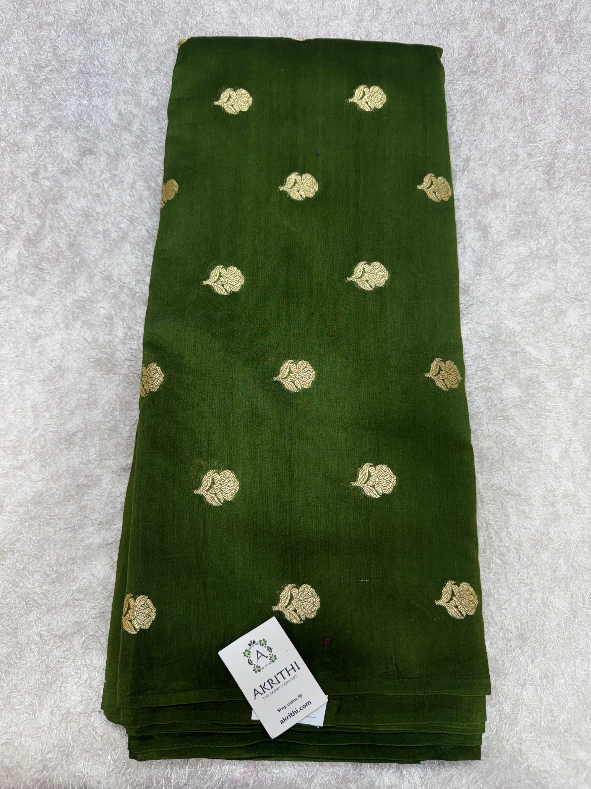 Woven pure silk chanderi fabric