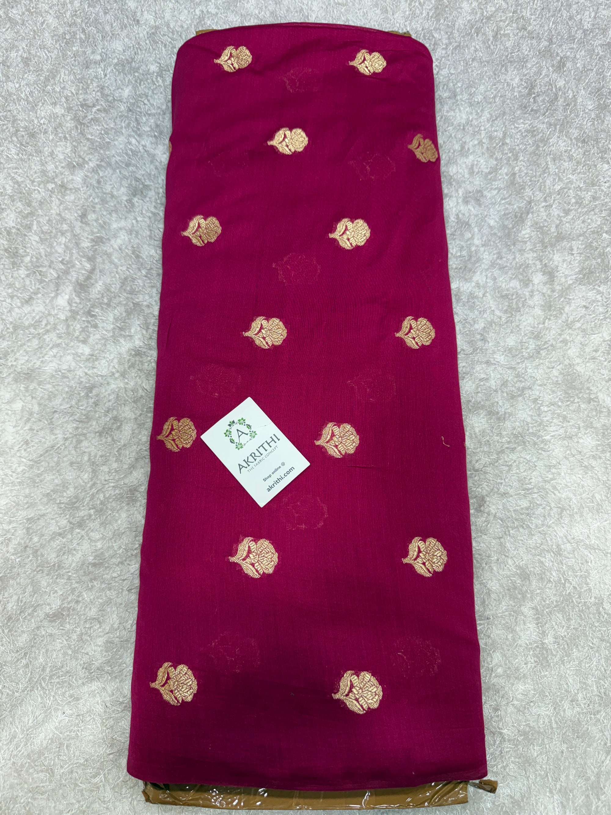 Woven pure silk chanderi fabric
