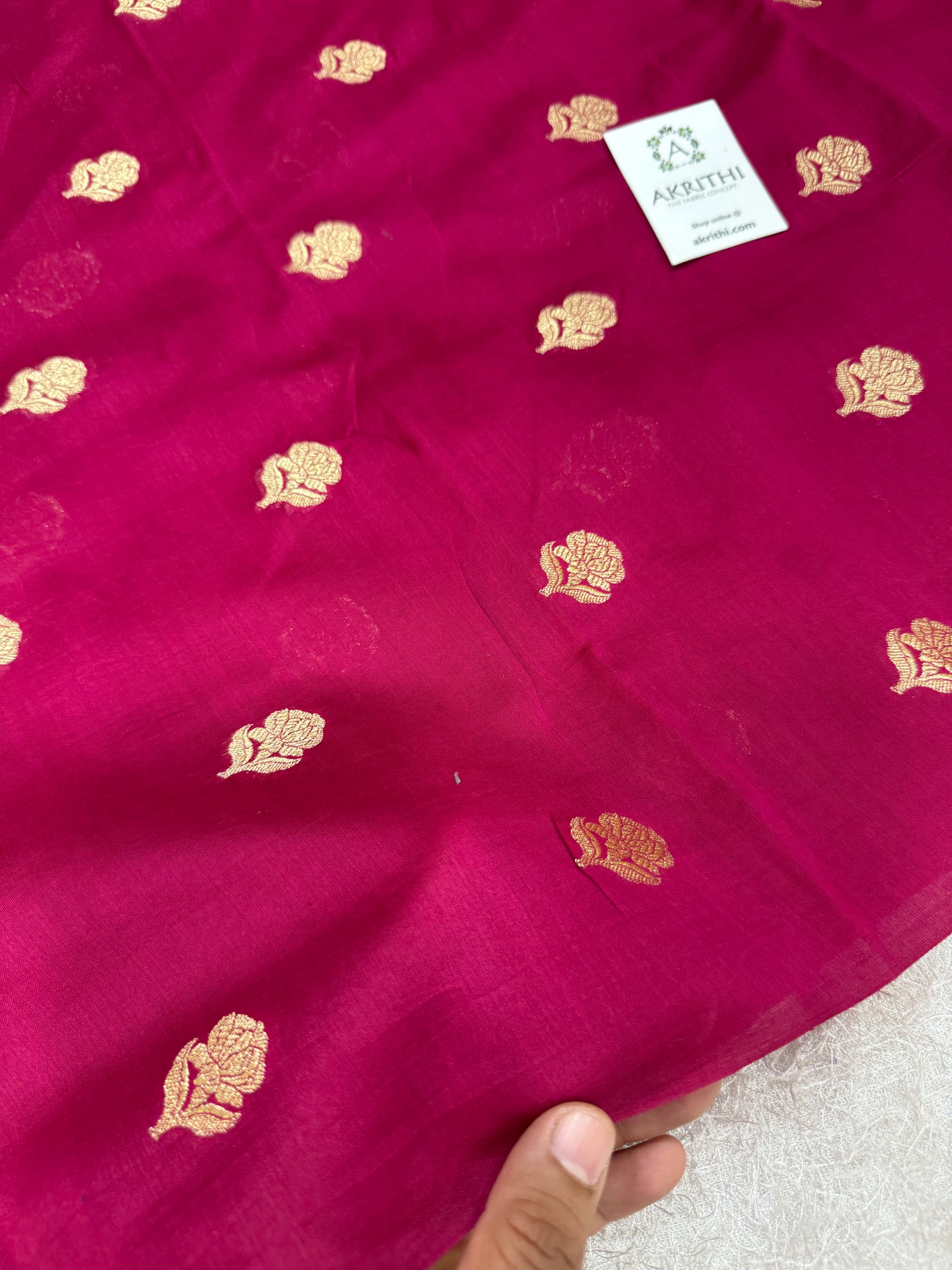 Woven pure silk chanderi fabric