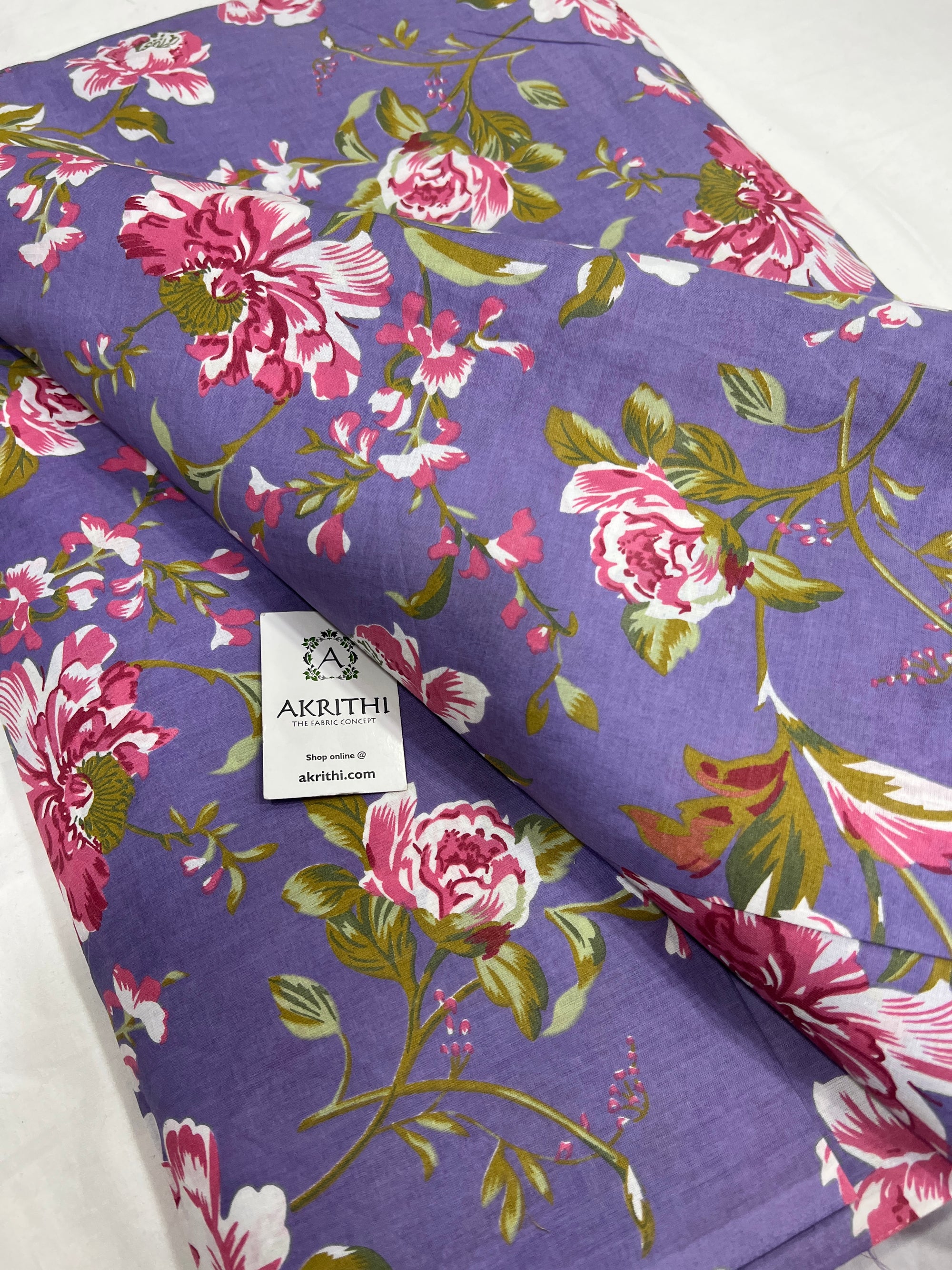 Printed pure cotton fabric