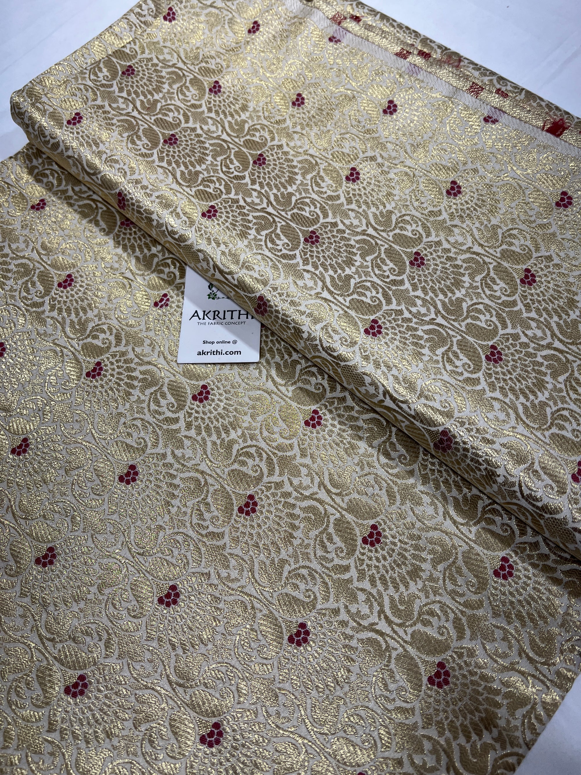 Pure Banarasi brocade fabric