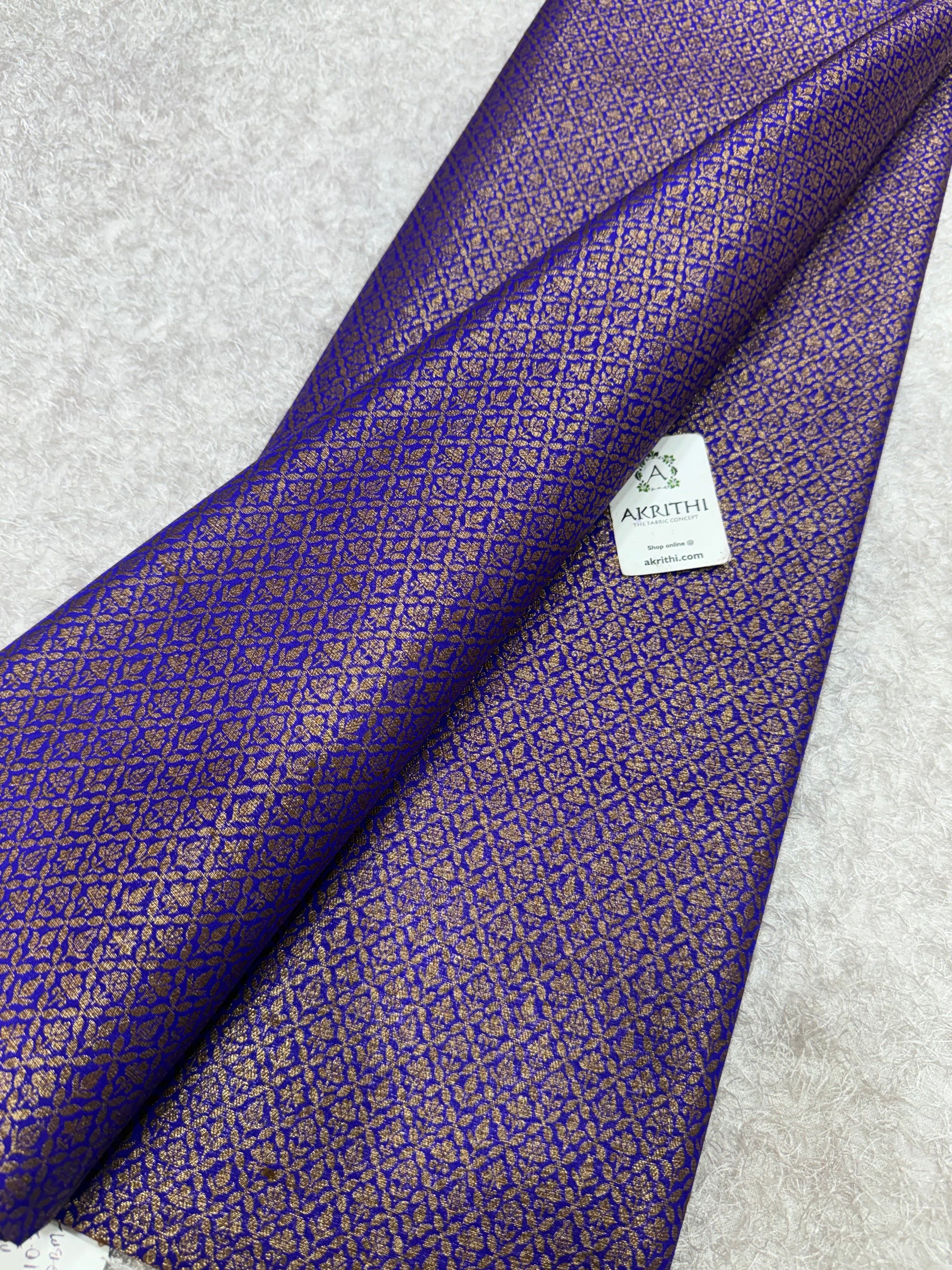 Pure Banarasi brocade fabric with antique zari