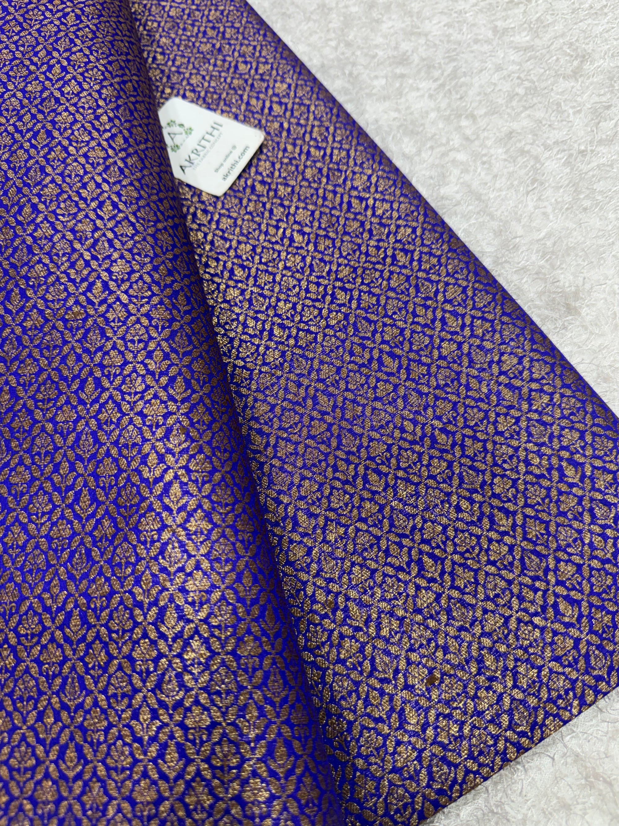 Pure Banarasi brocade fabric with antique zari