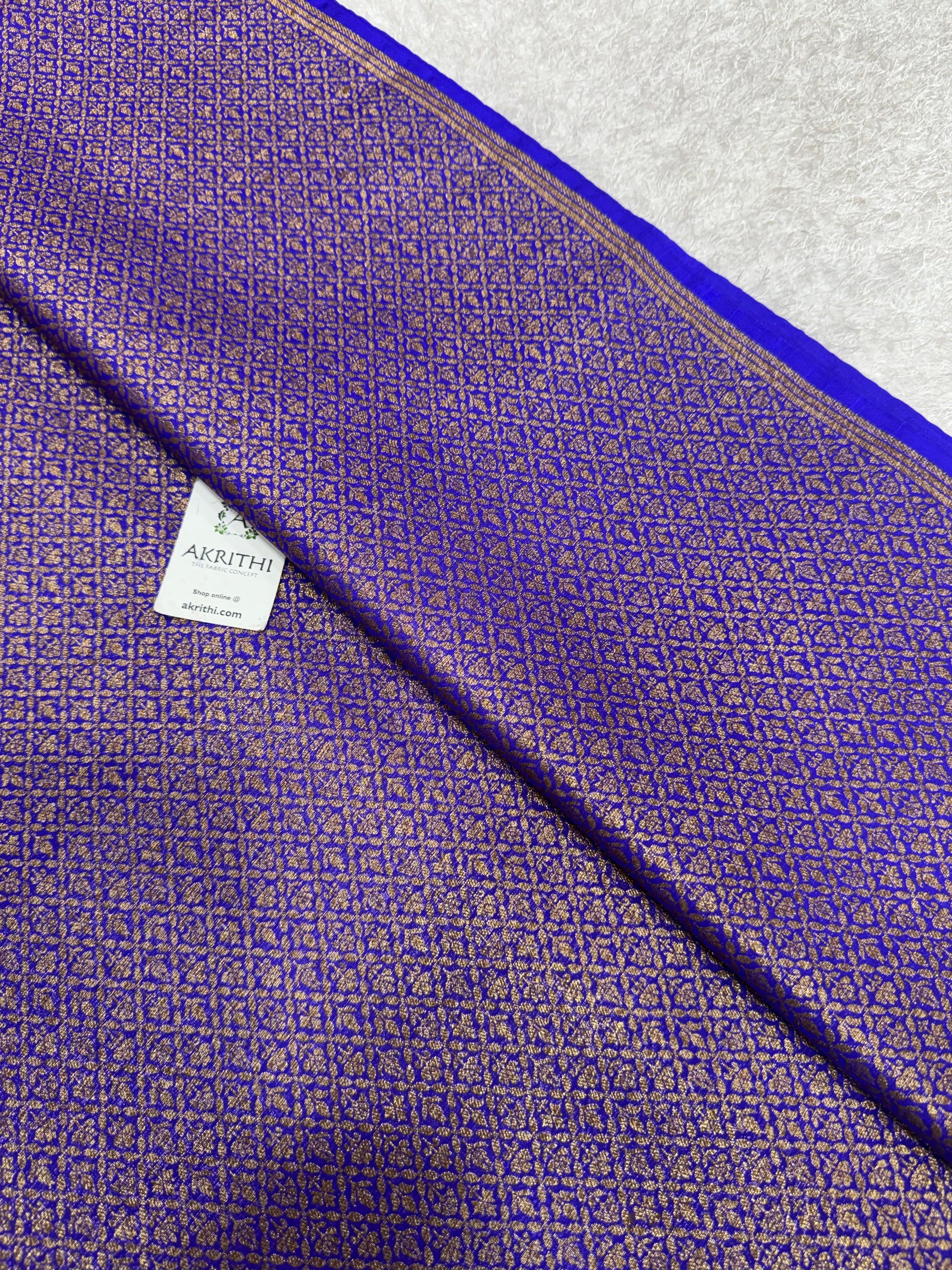 Pure Banarasi brocade fabric with antique zari
