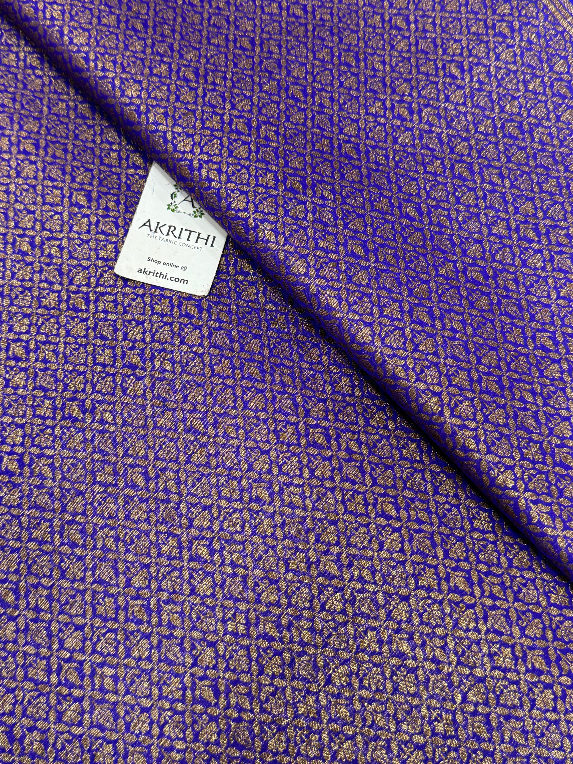 Pure Banarasi brocade fabric with antique zari