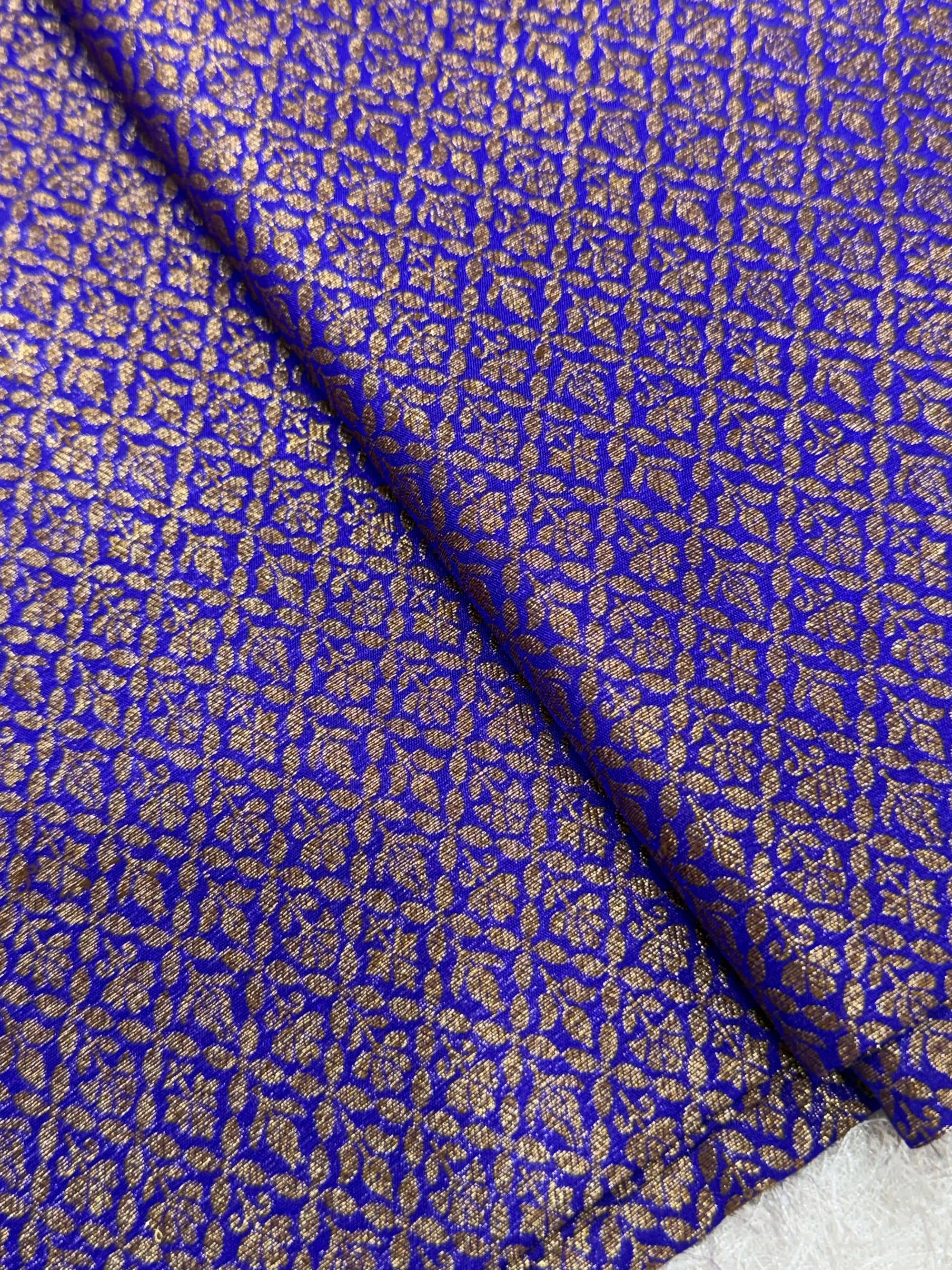 Pure Banarasi brocade fabric with antique zari