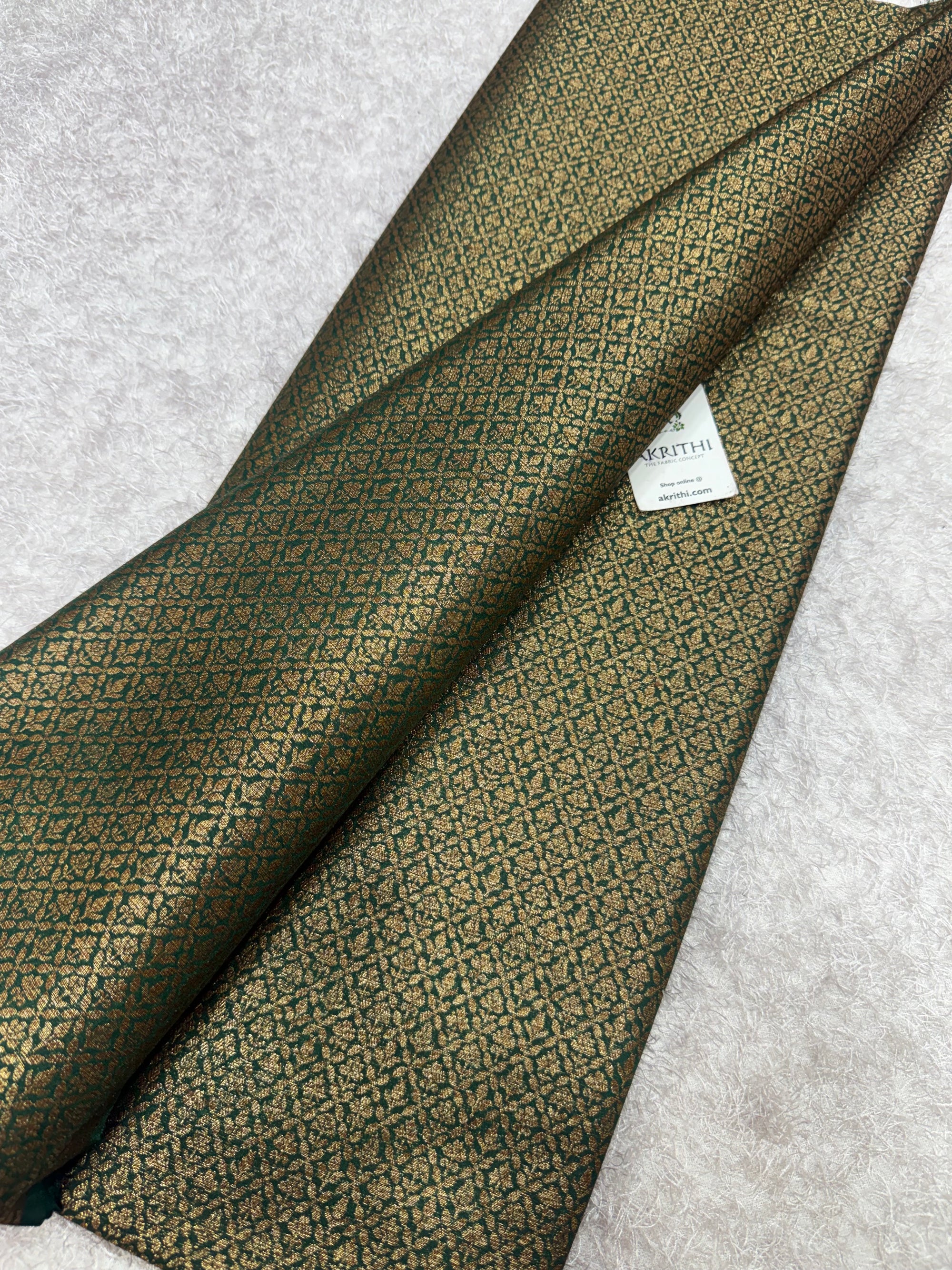 Pure Banarasi brocade fabric with antique zari