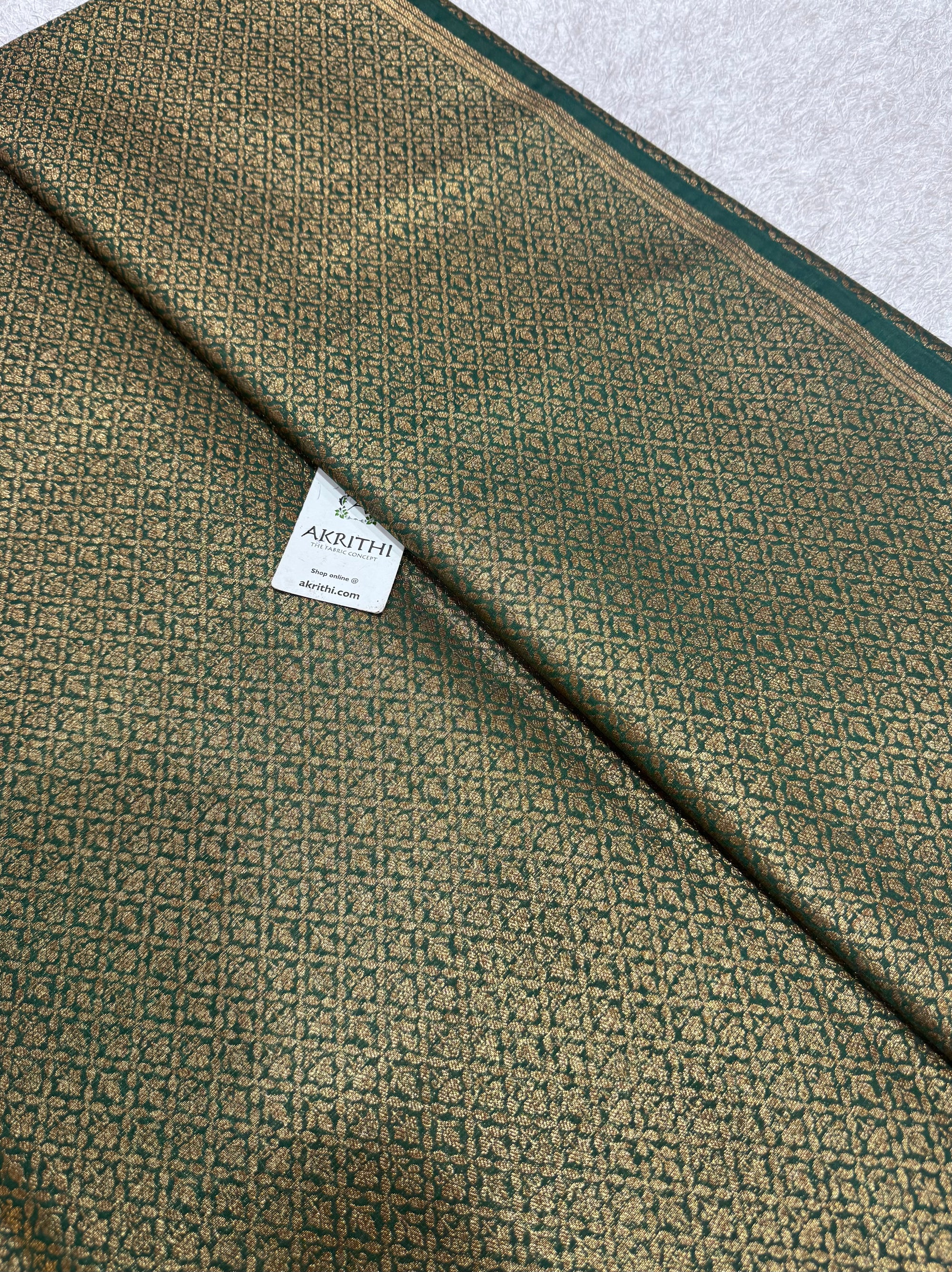 Pure Banarasi brocade fabric with antique zari