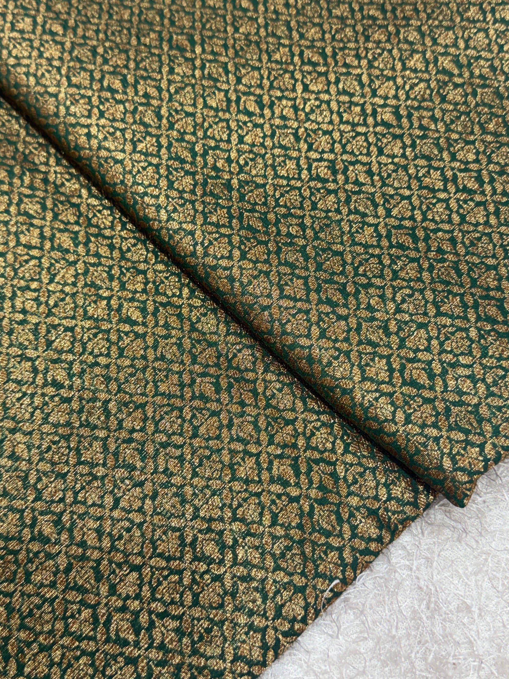 Pure Banarasi brocade fabric with antique zari